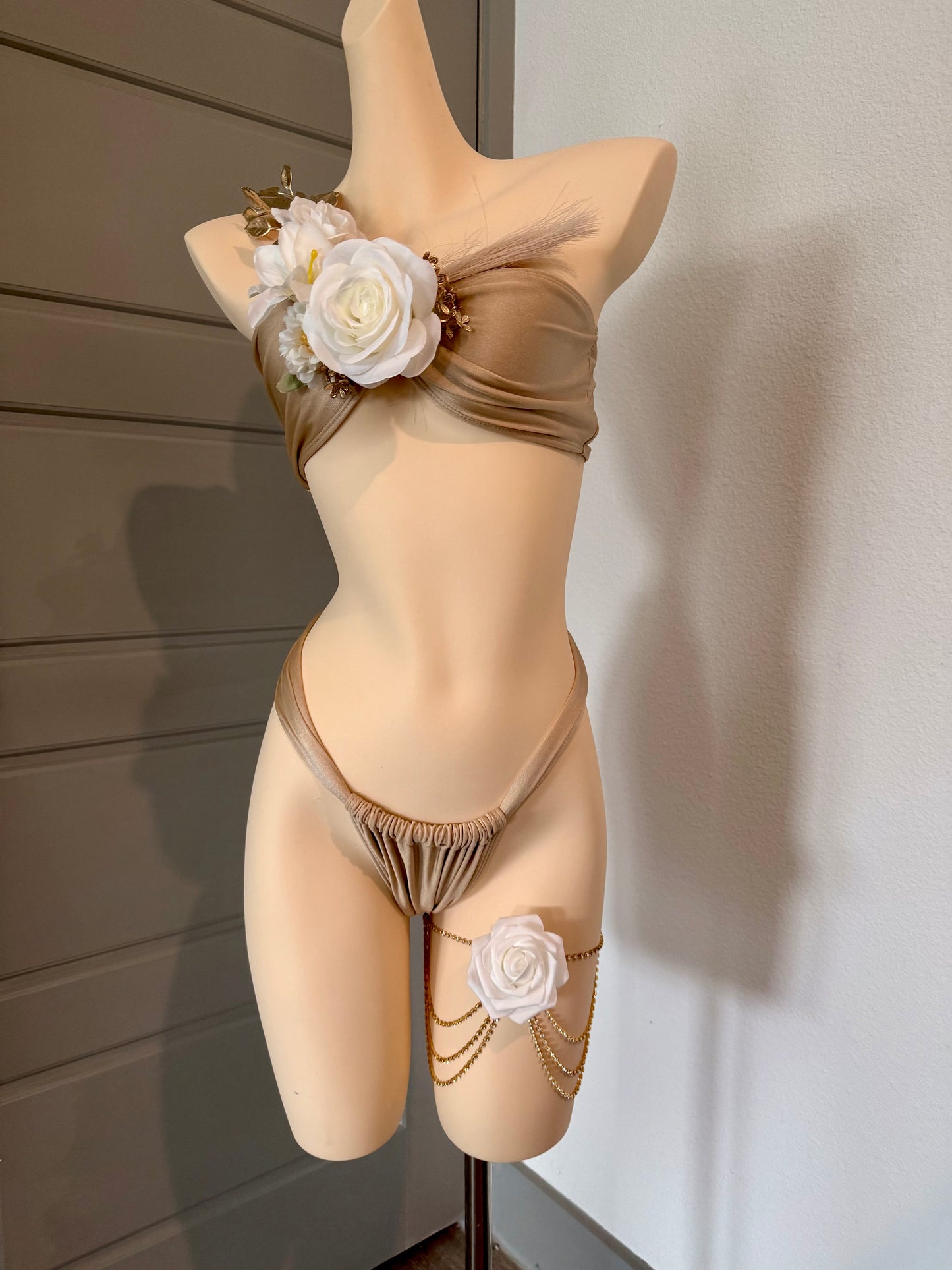 Venus in Blossom Rave Festival Outfit | Top + Bottoms + Thigh Garter | Electric Forest/ Burning Man
