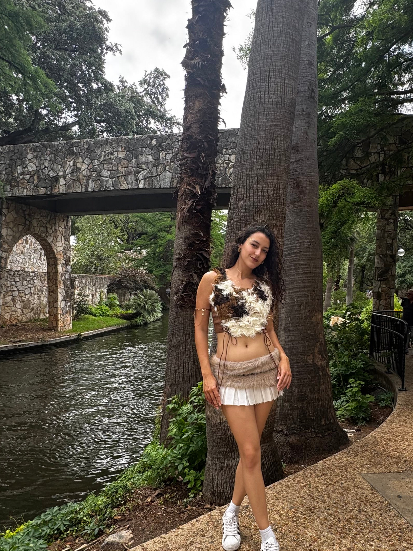 She-Wolf Faux Fur Festival Outfit | Top+ Skirt 2 Piece
