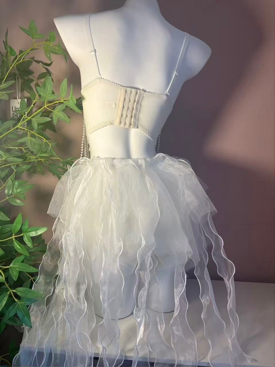 Heavenly Bloom Rave Festival Outfit | Top + Bottom + Skirt