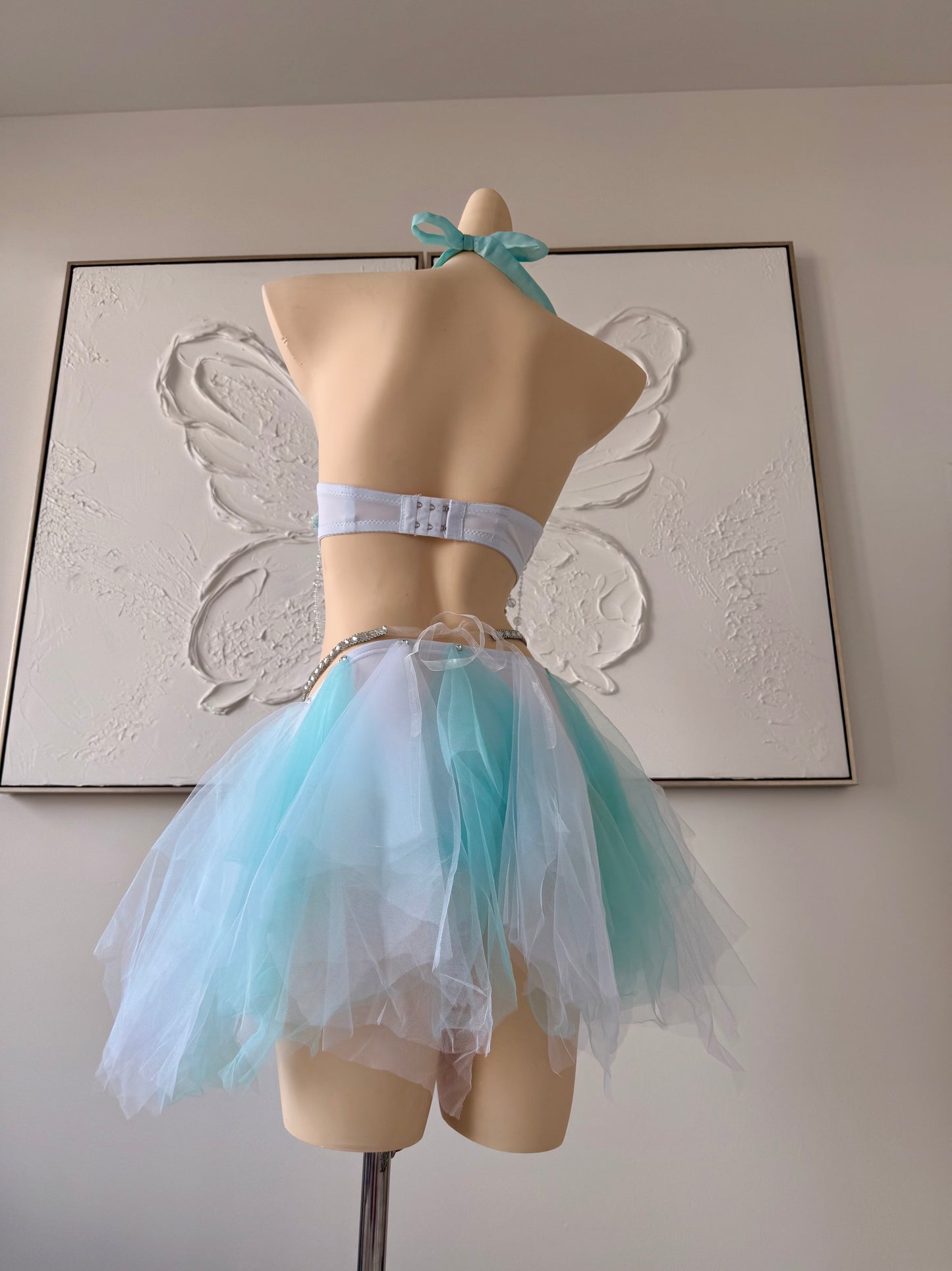 Seafoam Mermaid Rave Festival Outfit | Top + Bottom