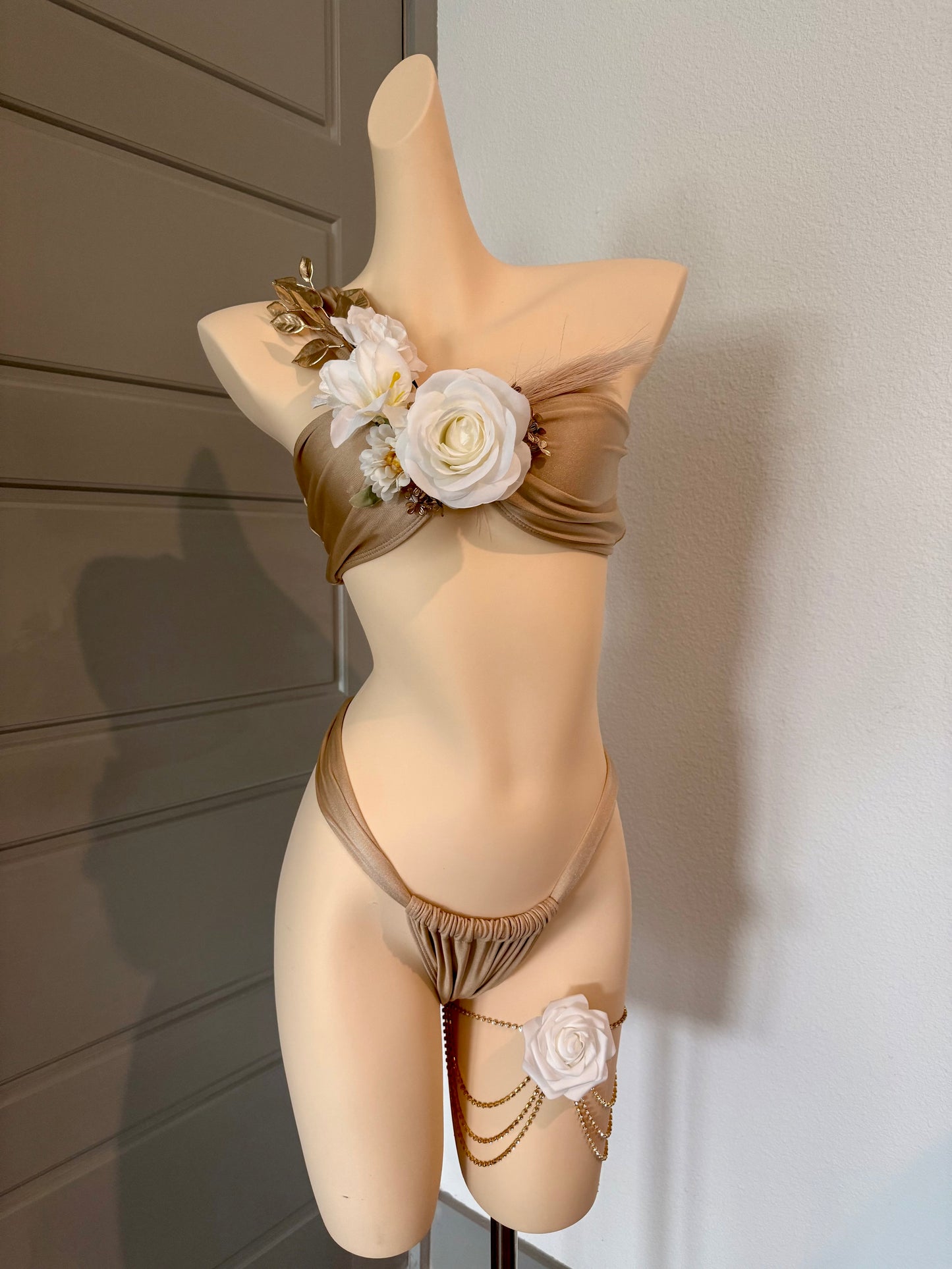 Venus in Blossom Rave Festival Outfit | Top + Bottoms + Thigh Garter | Electric Forest/ Burning Man
