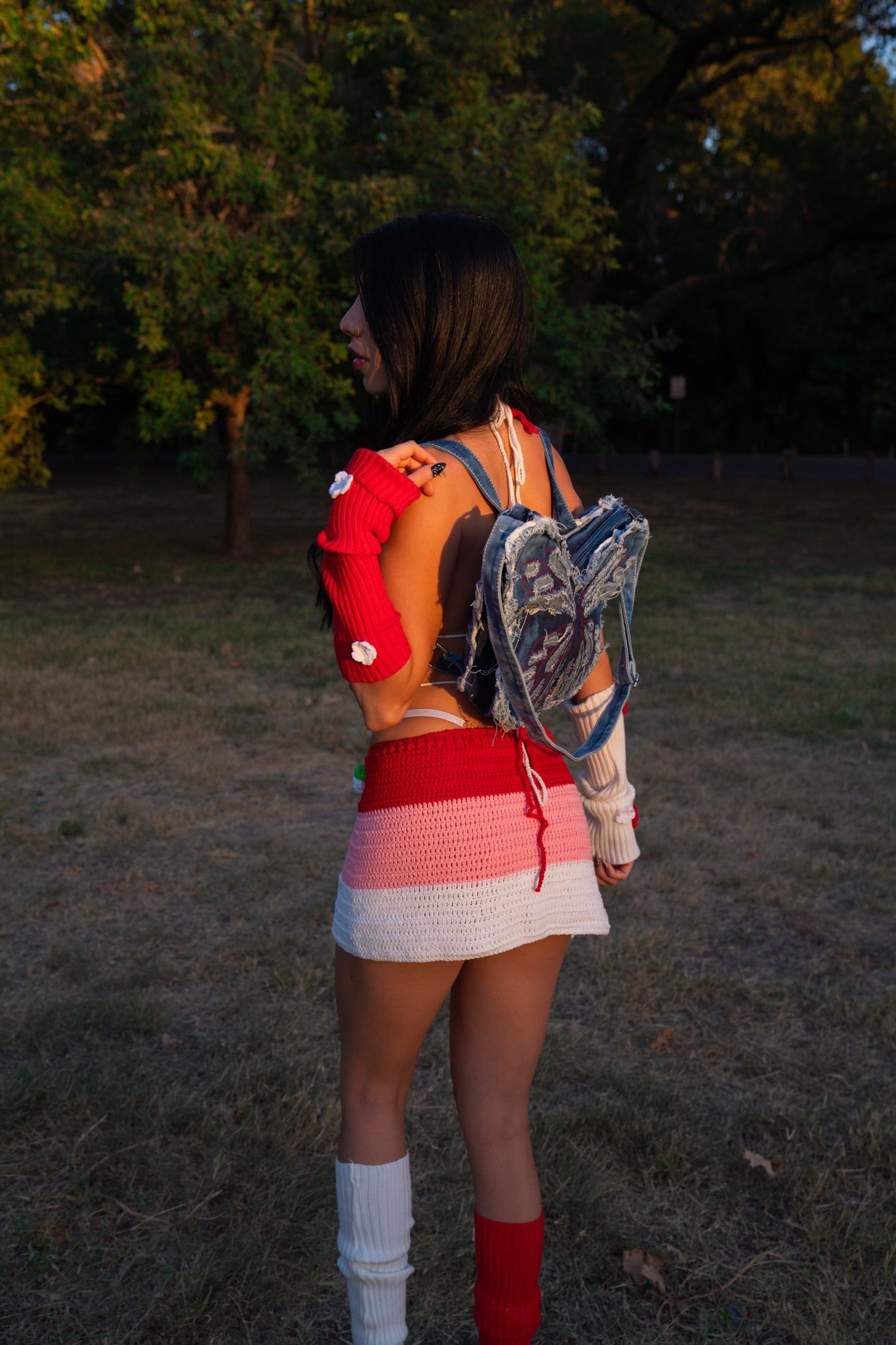 Denim Butterfly Bag