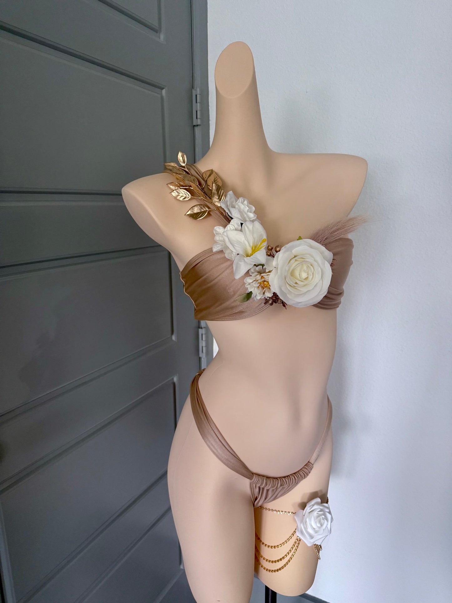 Venus in Blossom Rave Festival Outfit | Top + Bottoms + Thigh Garter | Electric Forest/ Burning Man