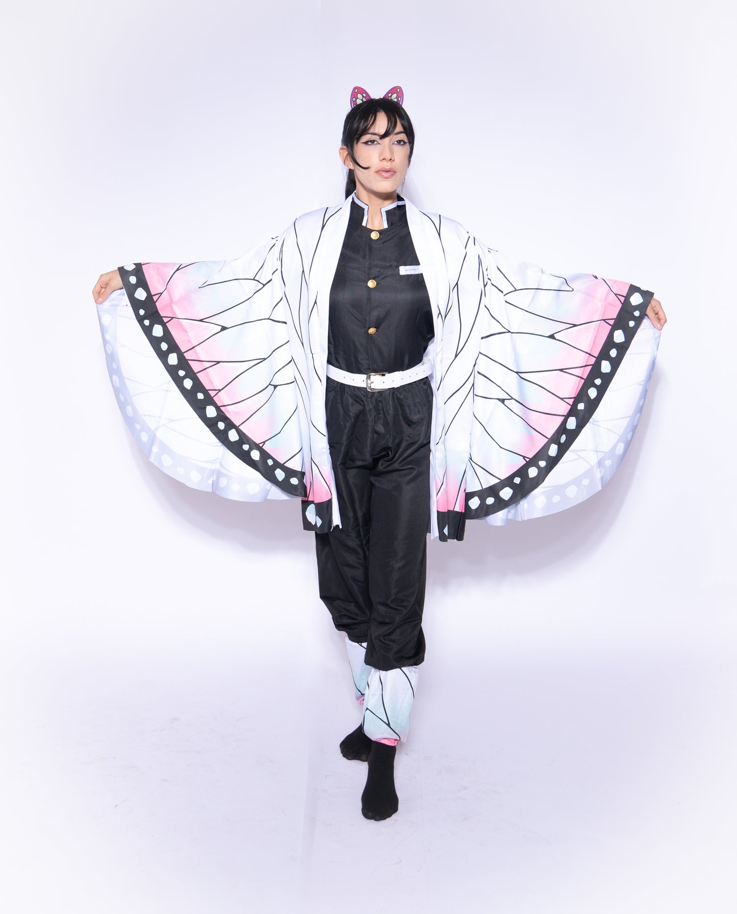 Demon Slayer Insect Pillar Butterfly Ninja Costume with Kimono & Wig