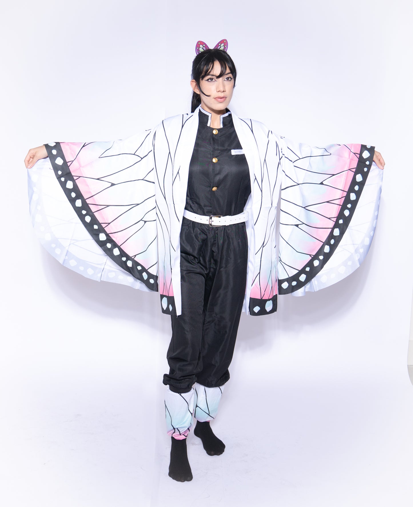Demon Slayer Insect Pillar Butterfly Ninja Costume with Kimono & Wig