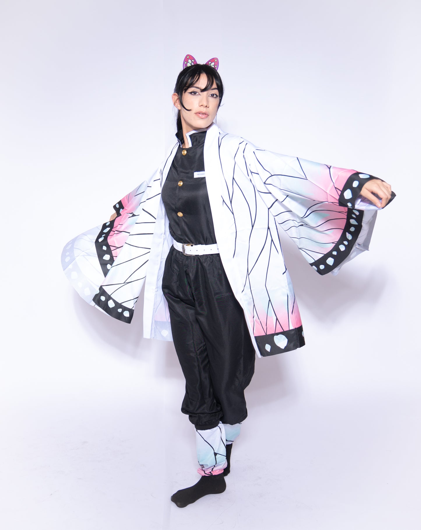 Demon Slayer Insect Pillar Butterfly Ninja Costume with Kimono & Wig