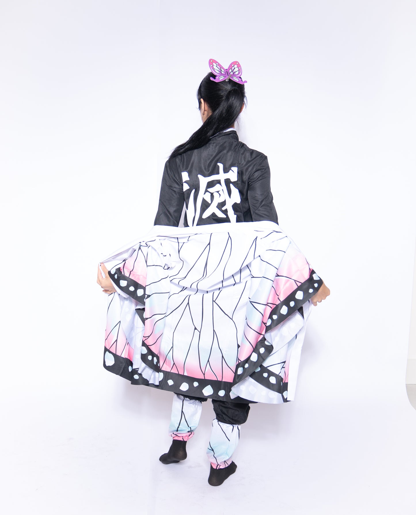 Demon Slayer Insect Pillar Butterfly Ninja Costume with Kimono & Wig