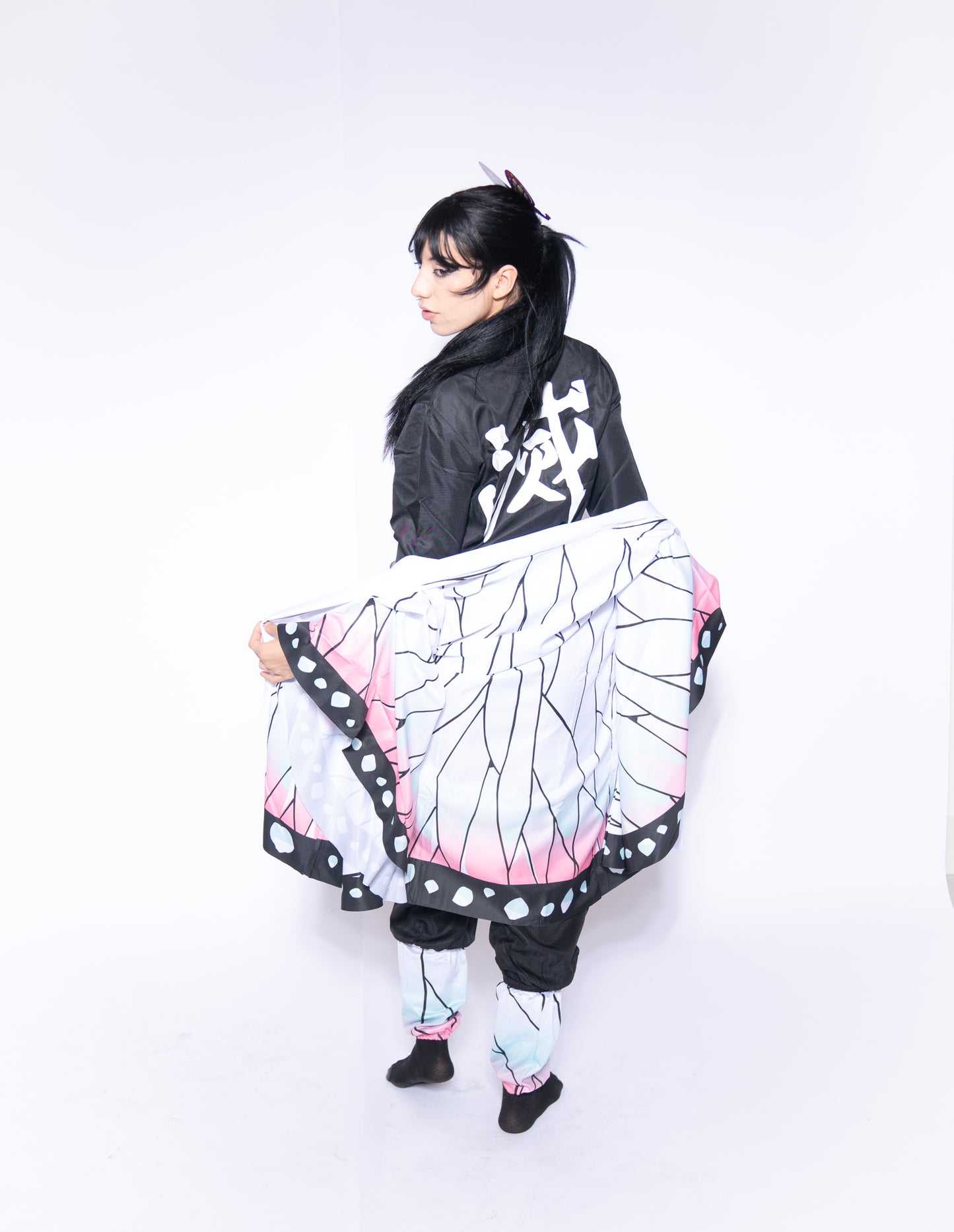 Demon Slayer Insect Pillar Butterfly Ninja Costume with Kimono & Wig