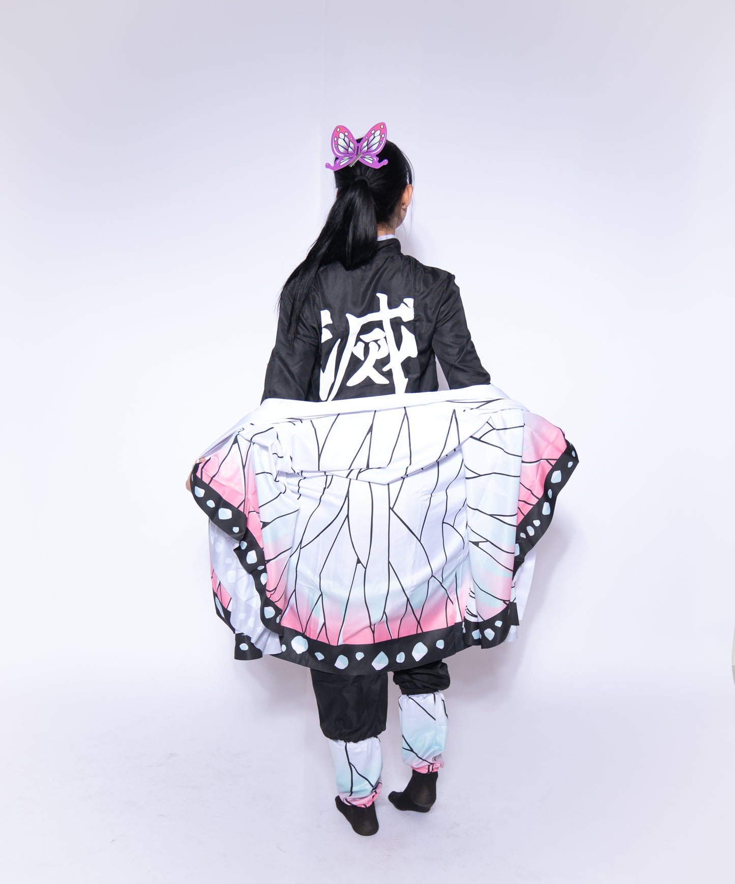 Demon Slayer Insect Pillar Butterfly Ninja Costume with Kimono & Wig