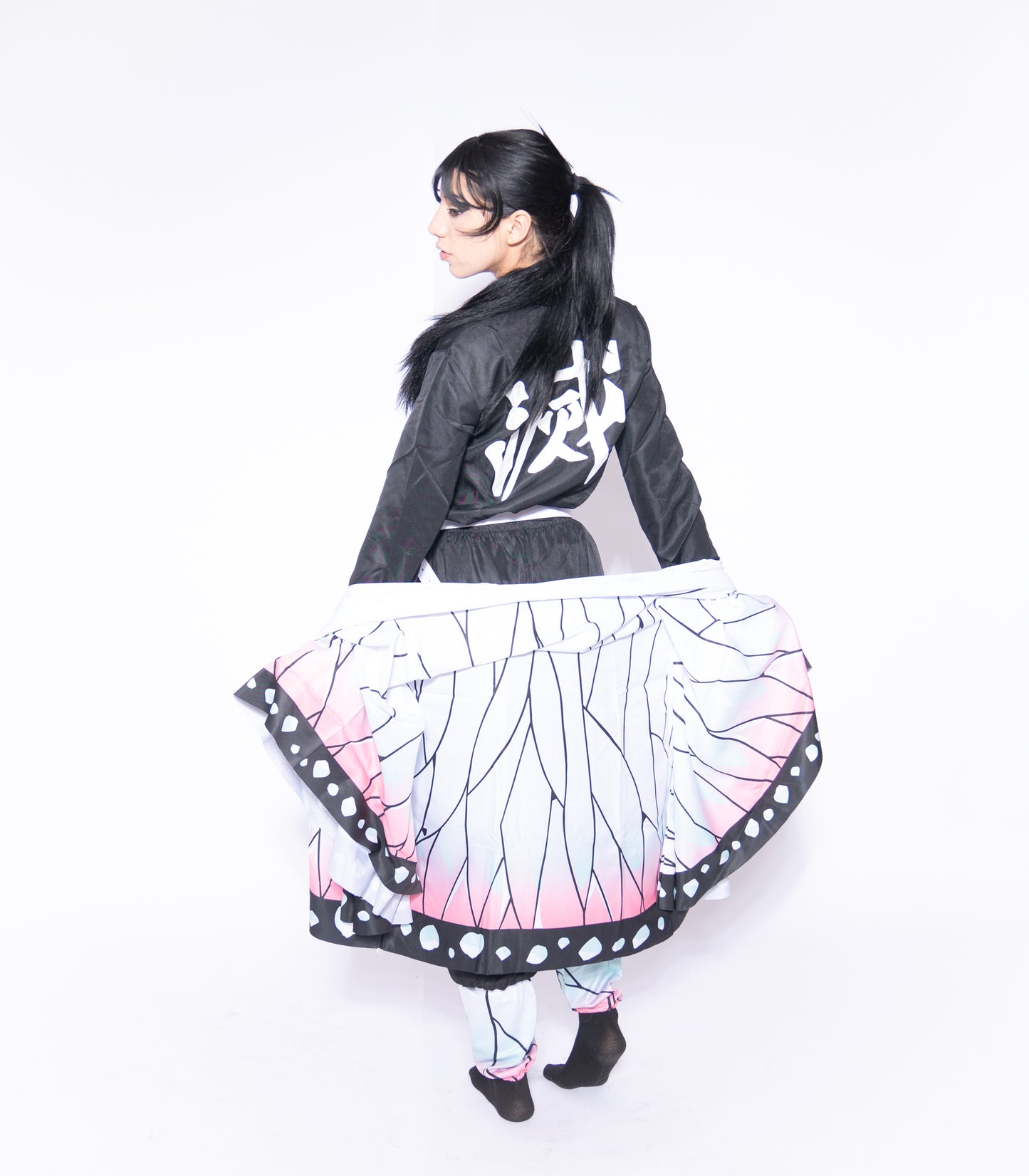 Demon Slayer Insect Pillar Butterfly Ninja Costume with Kimono & Wig