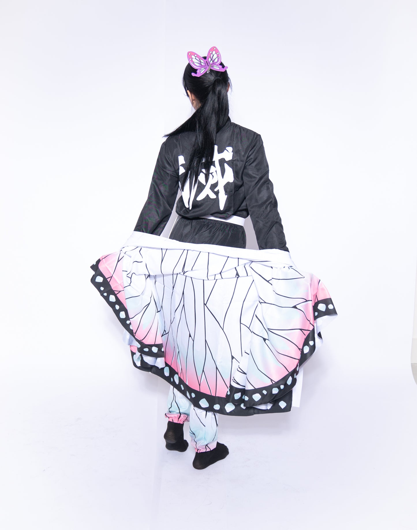 Demon Slayer Insect Pillar Butterfly Ninja Costume with Kimono & Wig