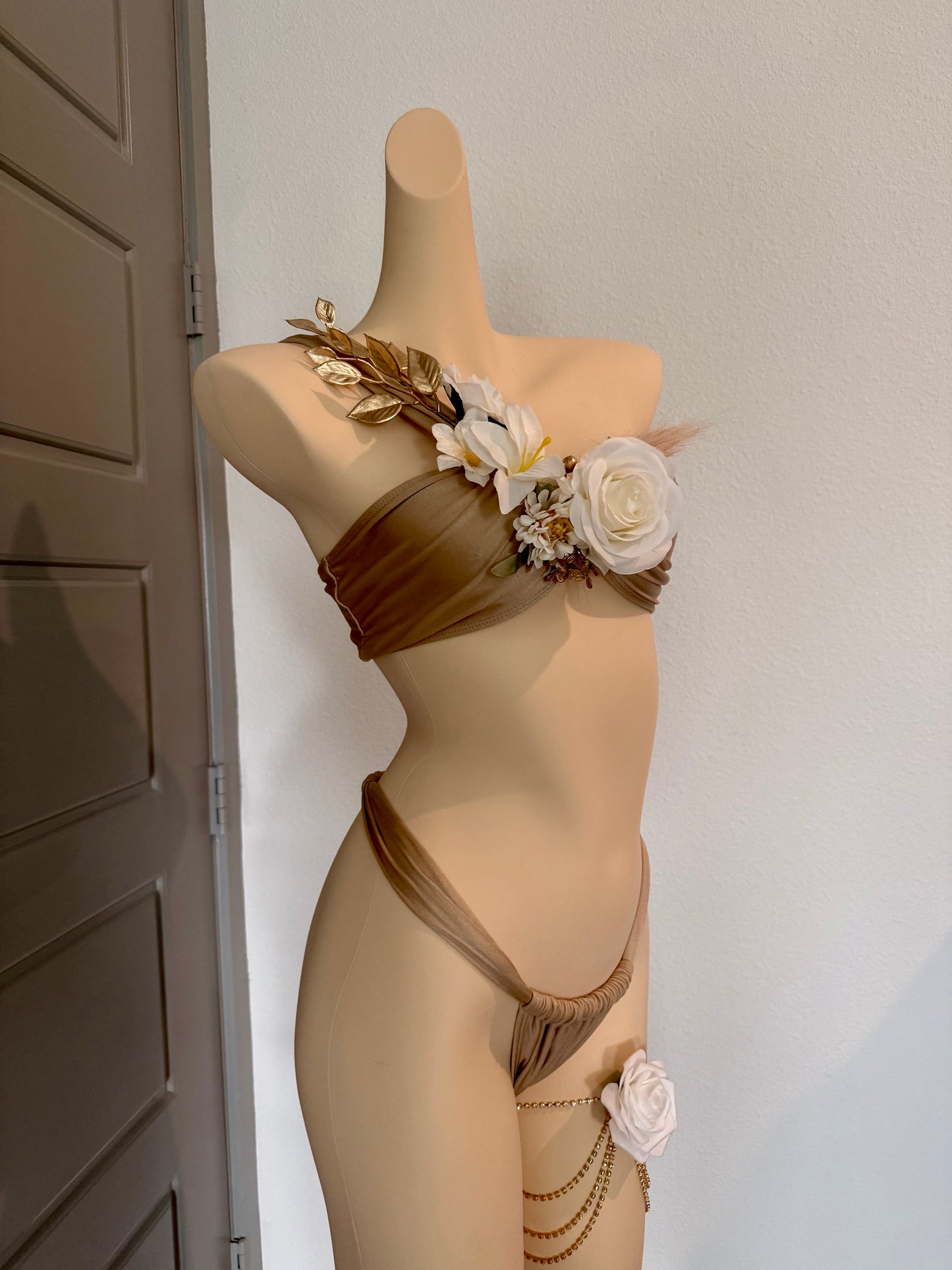 Venus in Blossom Rave Festival Outfit | Top + Bottoms + Thigh Garter | Electric Forest/ Burning Man