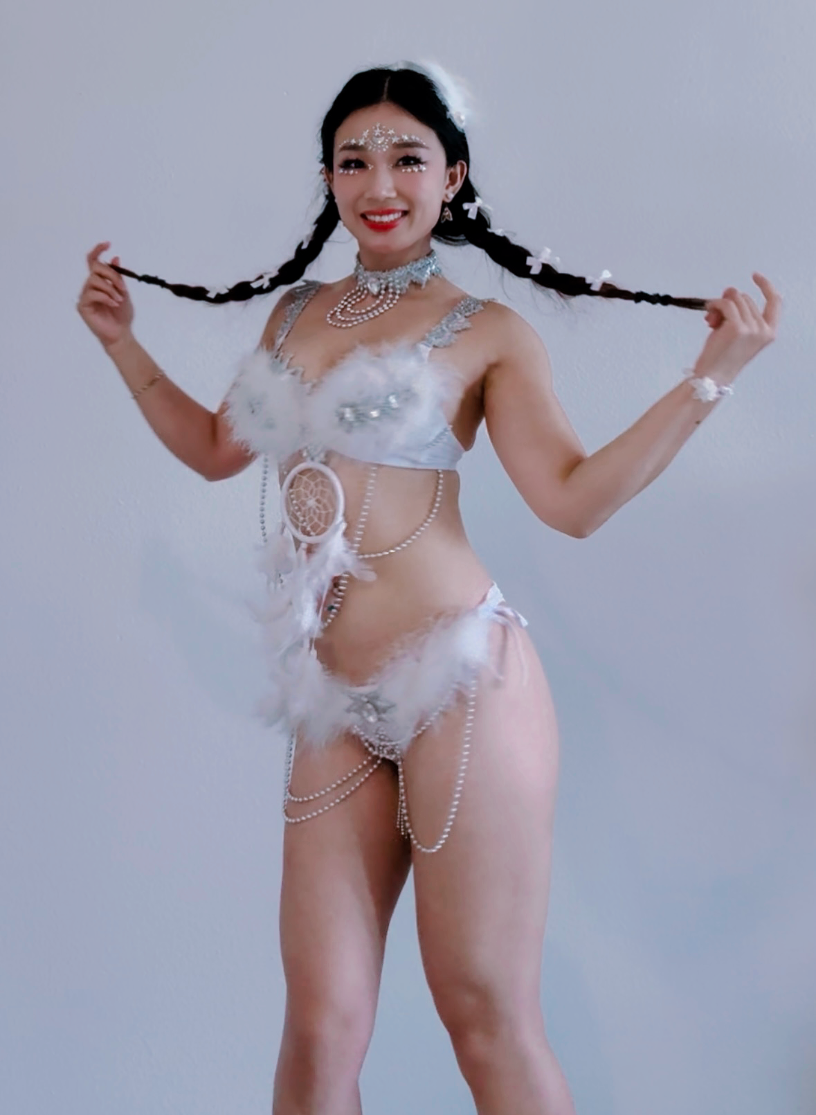 Dream Catcher Rave Set| Necklace + Bra + Panties + Tutu 4 pieces Festival Outfit