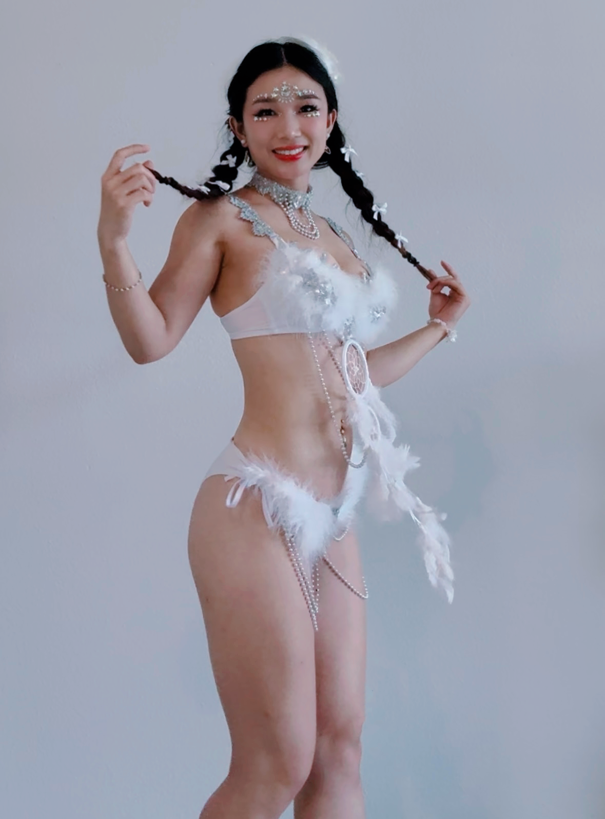 Dream Catcher Rave Set| Necklace + Bra + Panties + Tutu 4 pieces Festival Outfit