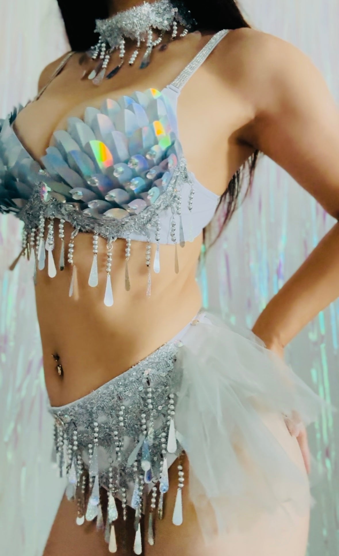 Firefly Glimmer 3 Piece Rave Sets | Bra + Skort + Choker EDM Festival Outfit