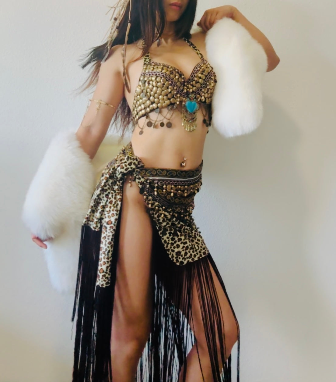 Fluffy Faux Fur Cape / Scarf | Festival Accessary