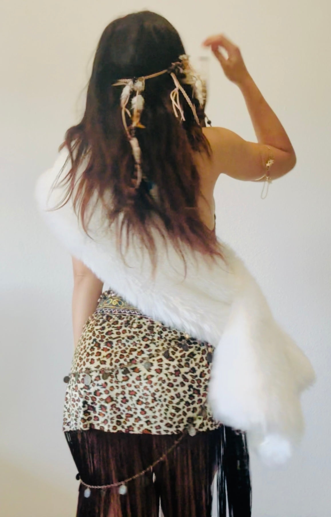 Fluffy Faux Fur Cape / Scarf | Festival Accessary