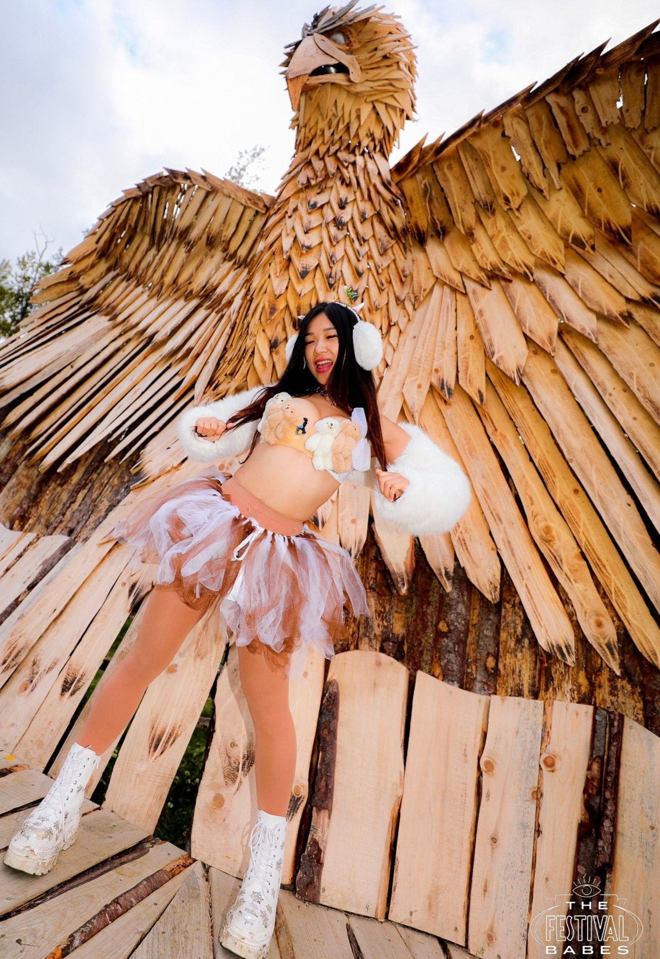 LED Teddy Bear Rave Set |Bra + Tutu Skirt 2 Piece