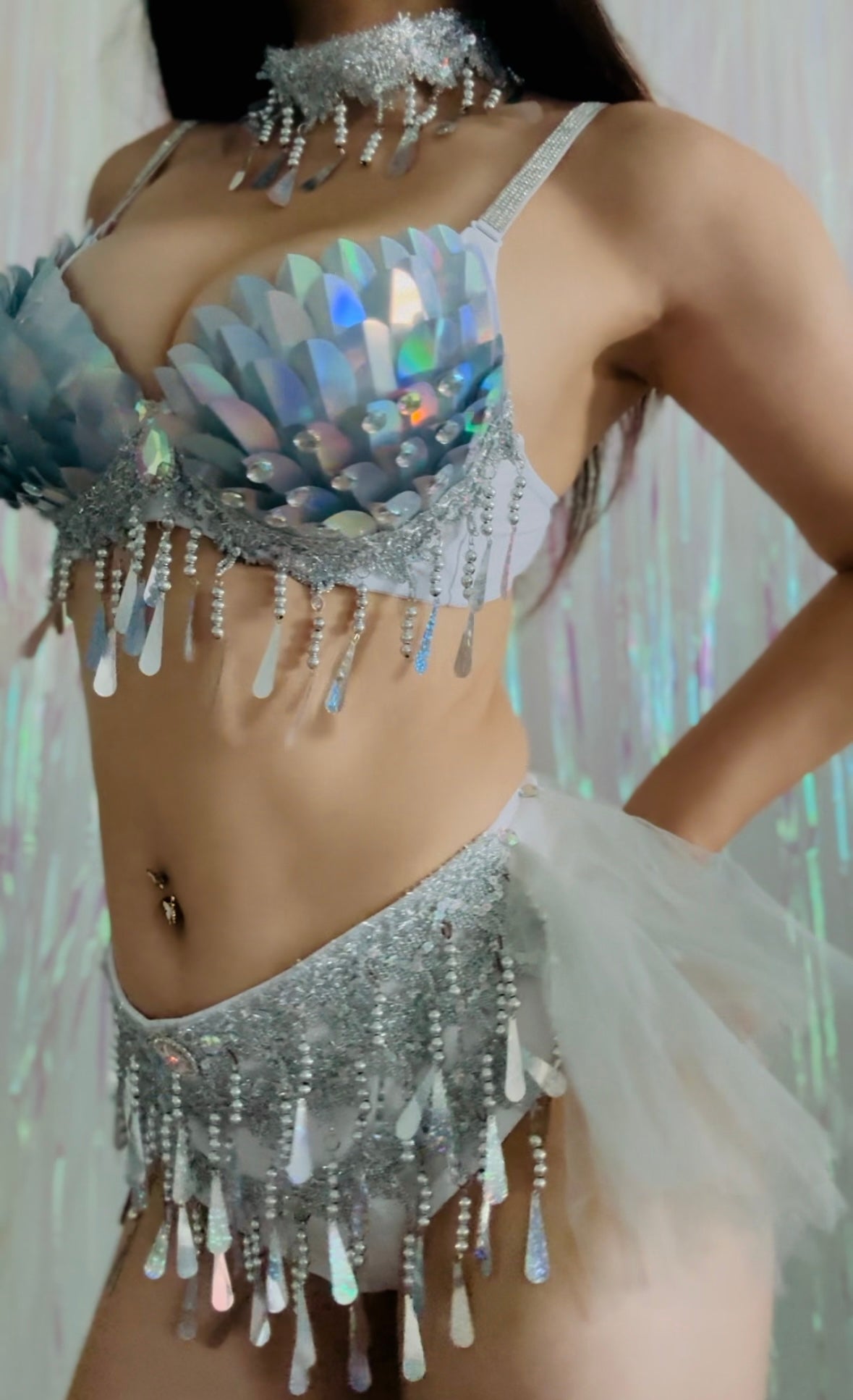 Firefly Glimmer 3 Piece Rave Sets | Bra + Skort + Choker EDM Festival Outfit