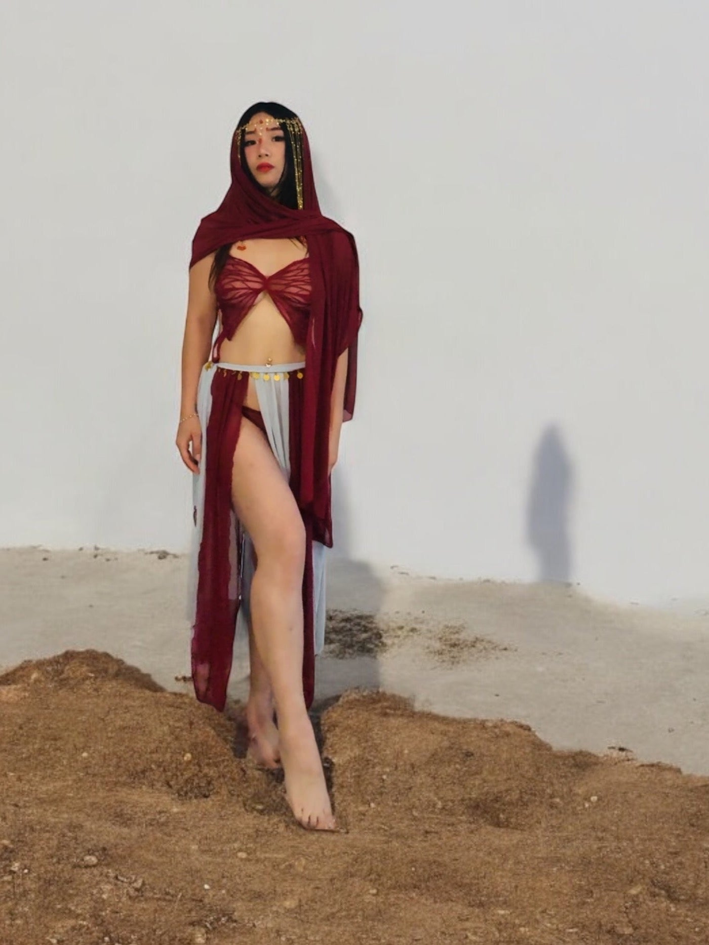 Dessert Princess Festival Outfit | Butterfly Top + Wrap Skirt + Shawl + Thong