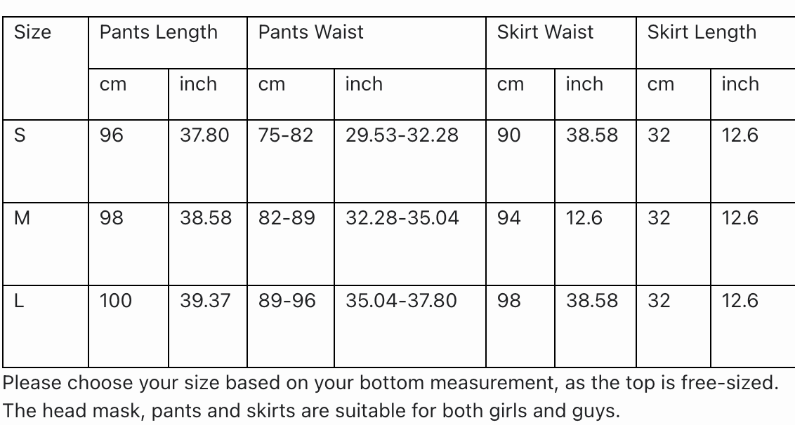 Demon Slayer Cosplay Costume for All Gender| Head Mask + Pants + Fur Skirt + Top + White Wrap 5 Piece Set