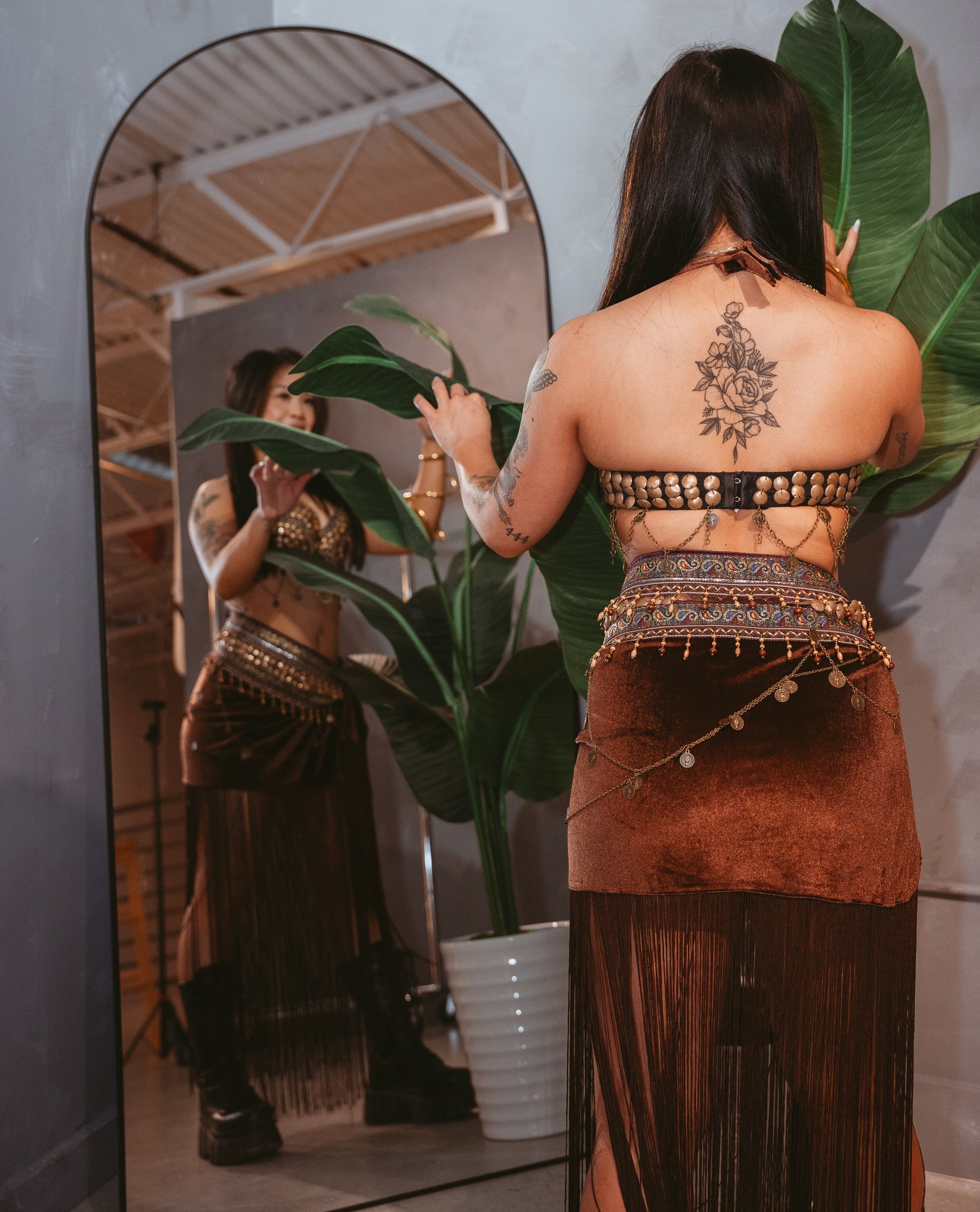 Seraphic Oasis Princess Rave Outfit | Bra + Wrap Skirt 2 Piece Festival Set