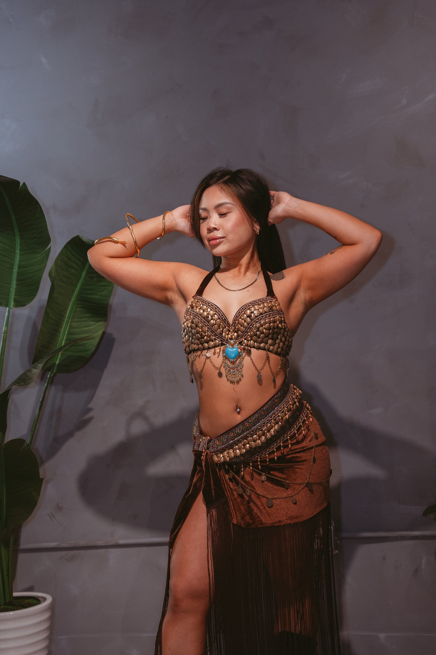 Seraphic Oasis Princess Rave Outfit | Bra + Wrap Skirt 2 Piece Festival Set