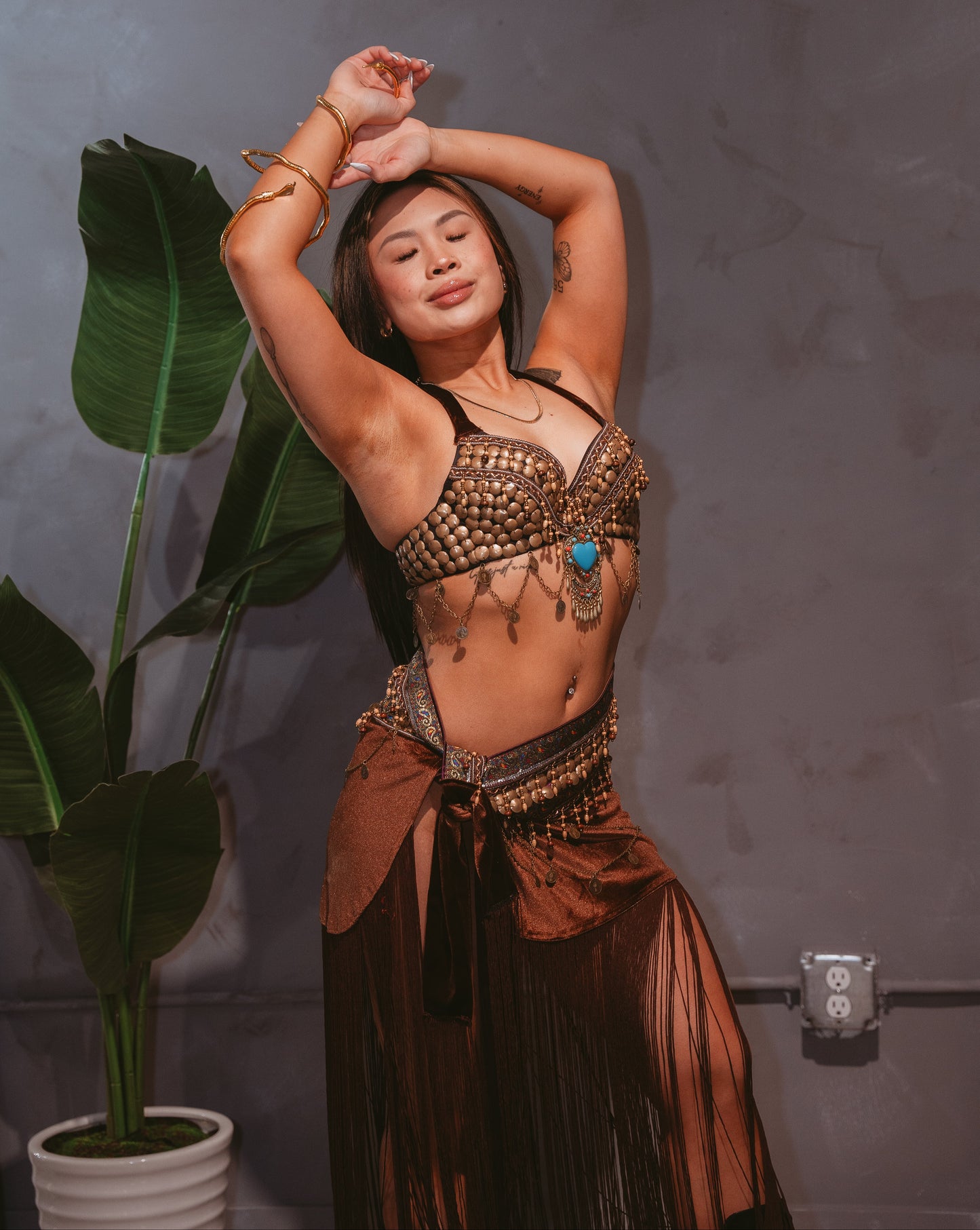 Seraphic Oasis Princess Rave Outfit | Bra + Wrap Skirt 2 Piece Festival Set