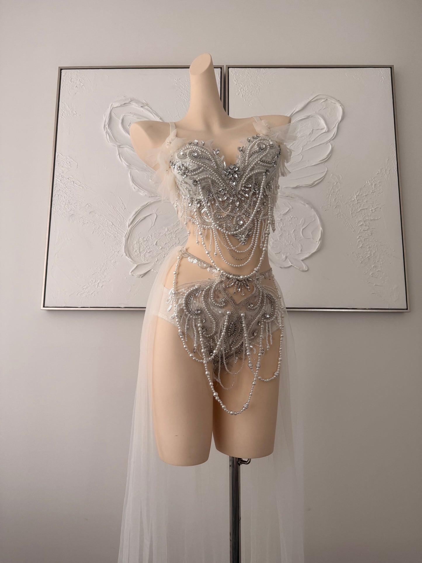 Aurora de Perle Rave Festival Outfit | Top + Bottom w Skirt