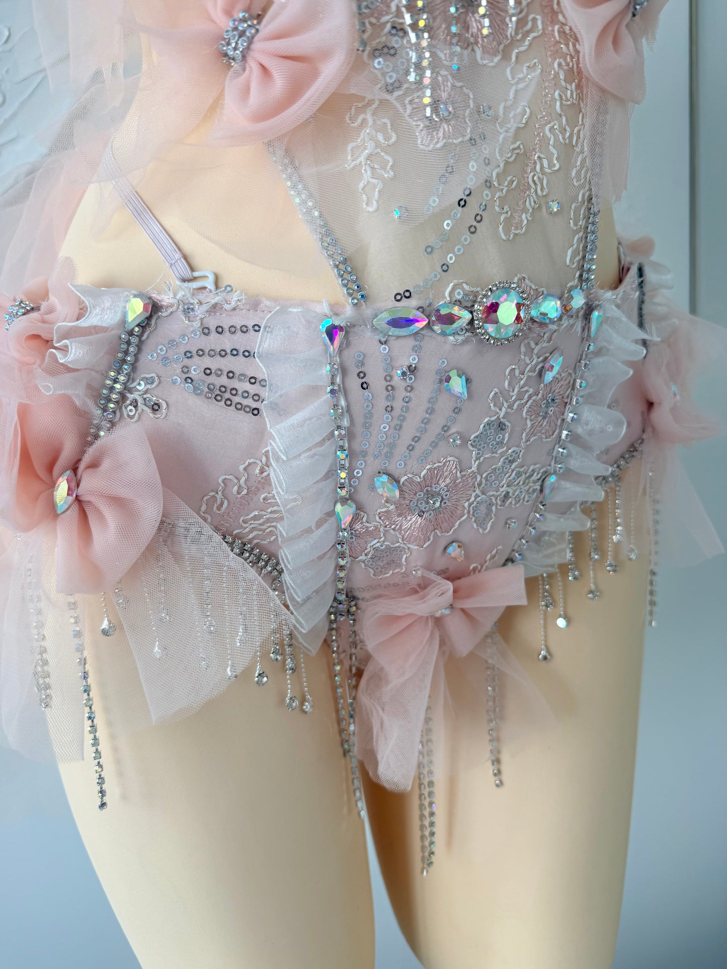 Soft Blush Rave Festival Outfit | Bodysuit