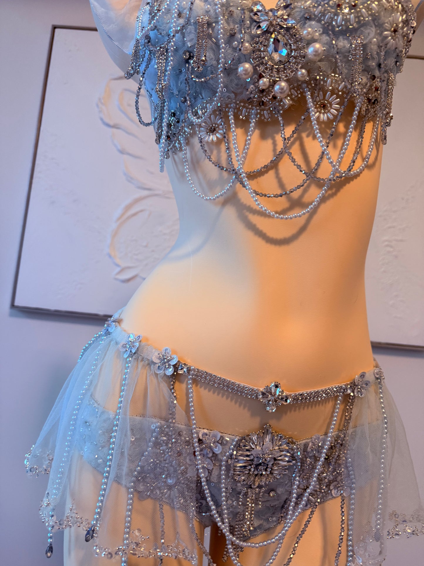 Frost Sparkle Rave Festival Outfit | Top + Bottom + Skirt