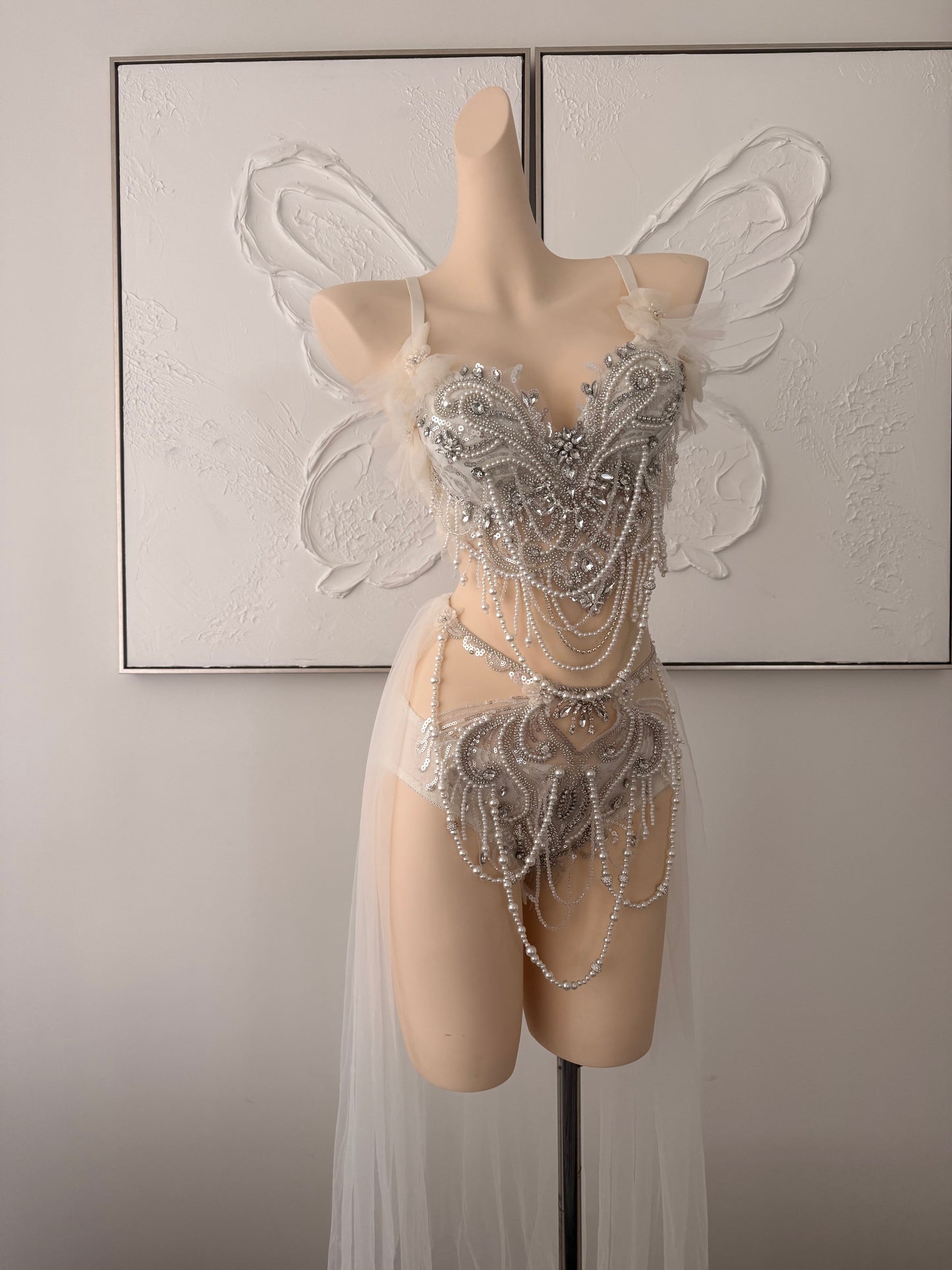 Aurora de Perle Rave Festival Outfit | Top + Bottom w Skirt