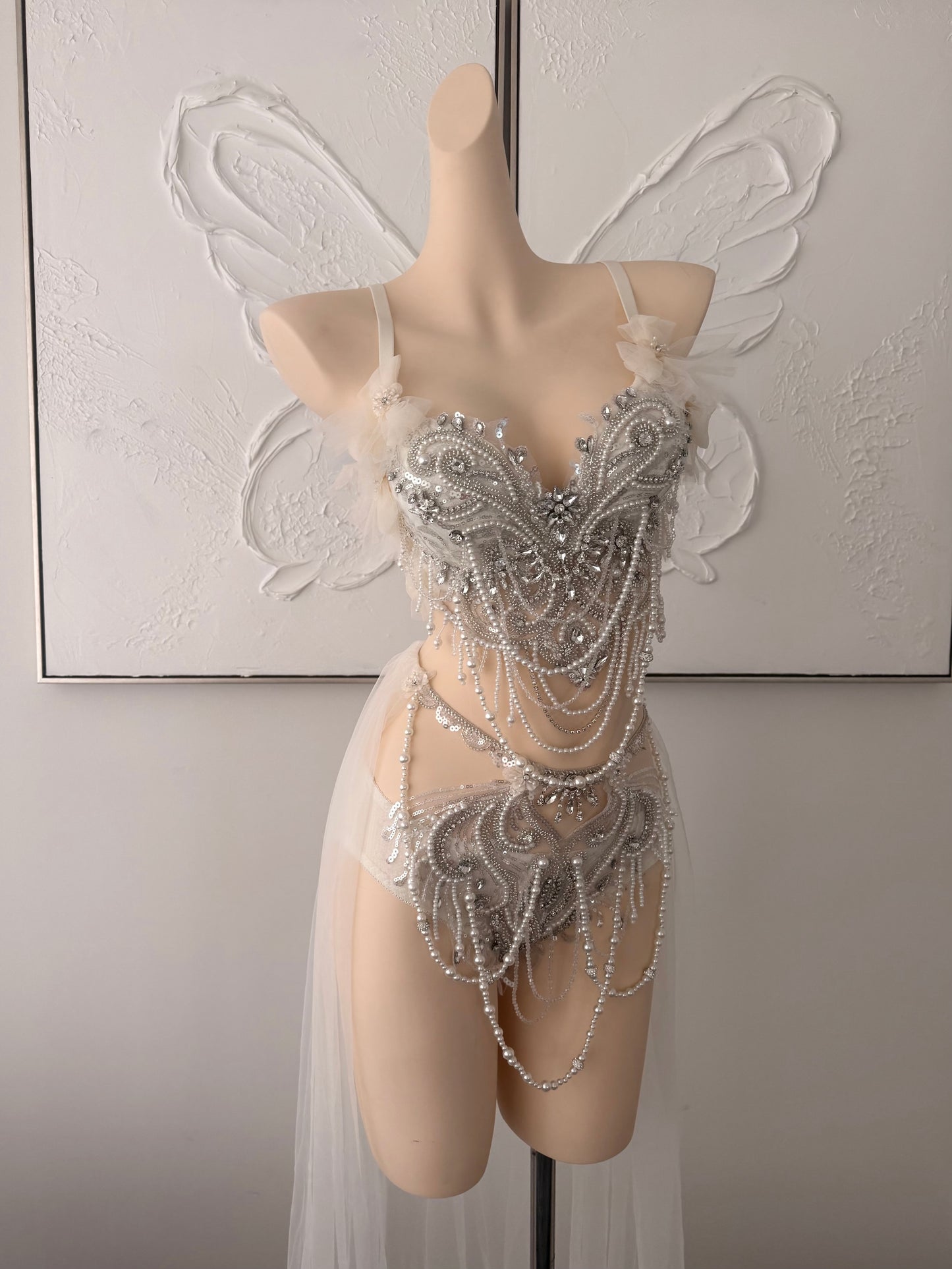 Aurora de Perle Rave Festival Outfit | Top + Bottom w Skirt
