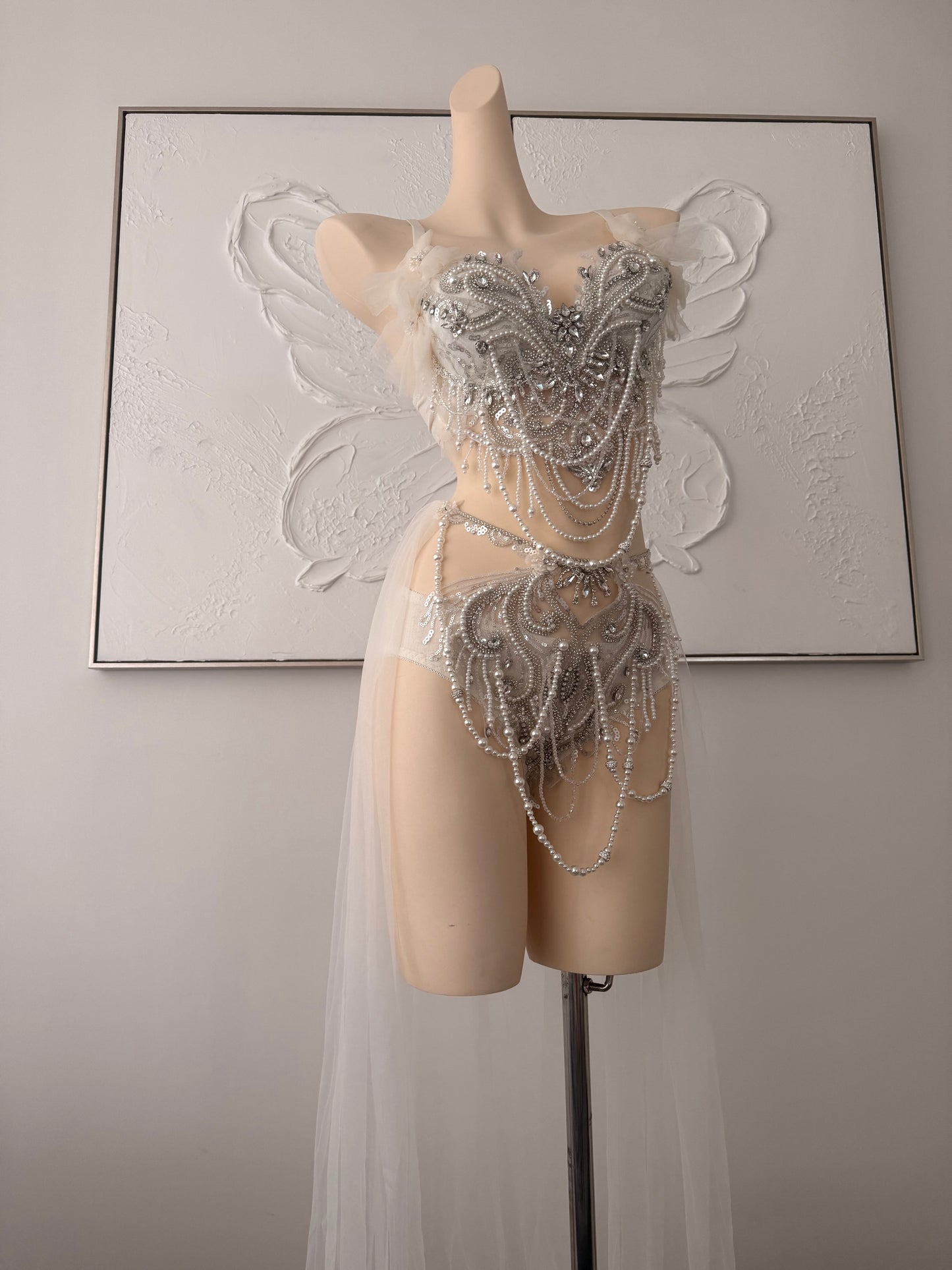 Aurora de Perle Rave Festival Outfit | Top + Bottom w Skirt