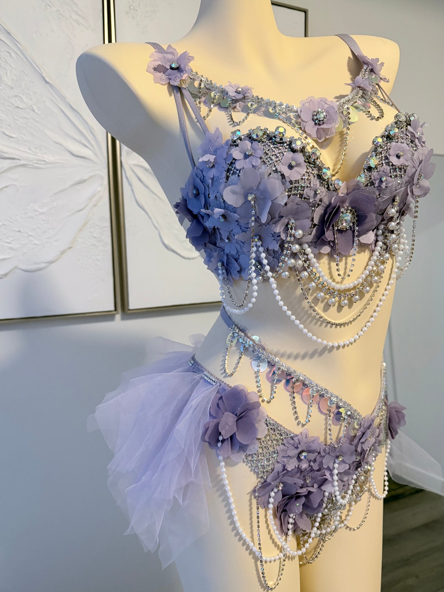 3D Violet Muse Rave Festival Outfit | Top + Bottom