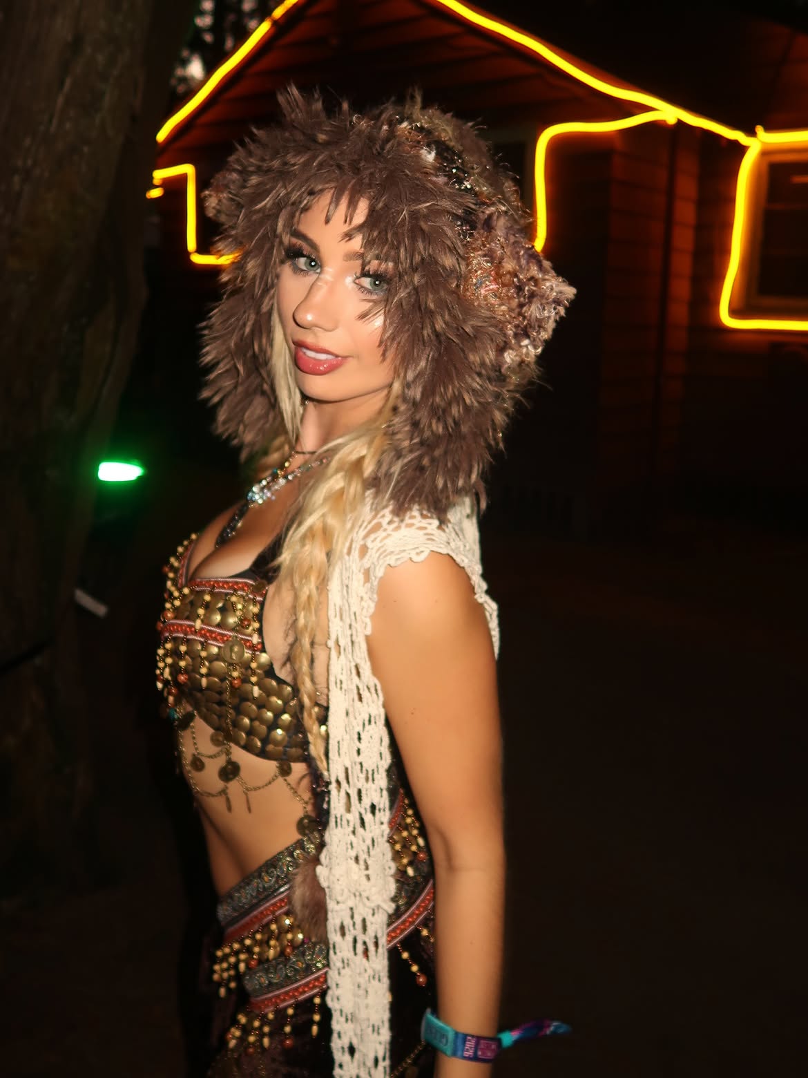 Seraphic Oasis Princess Rave Outfit | Bra + Wrap Skirt 2 Piece Festival Set