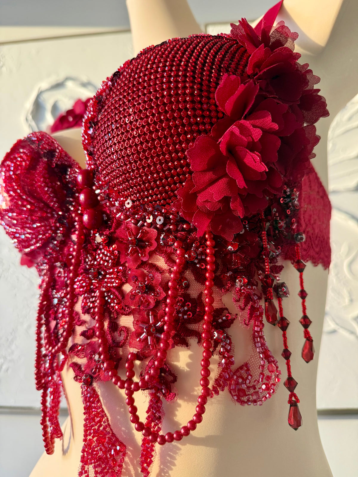 Scarlet Desire Rave Festival Outfit | Red Top + Bottom