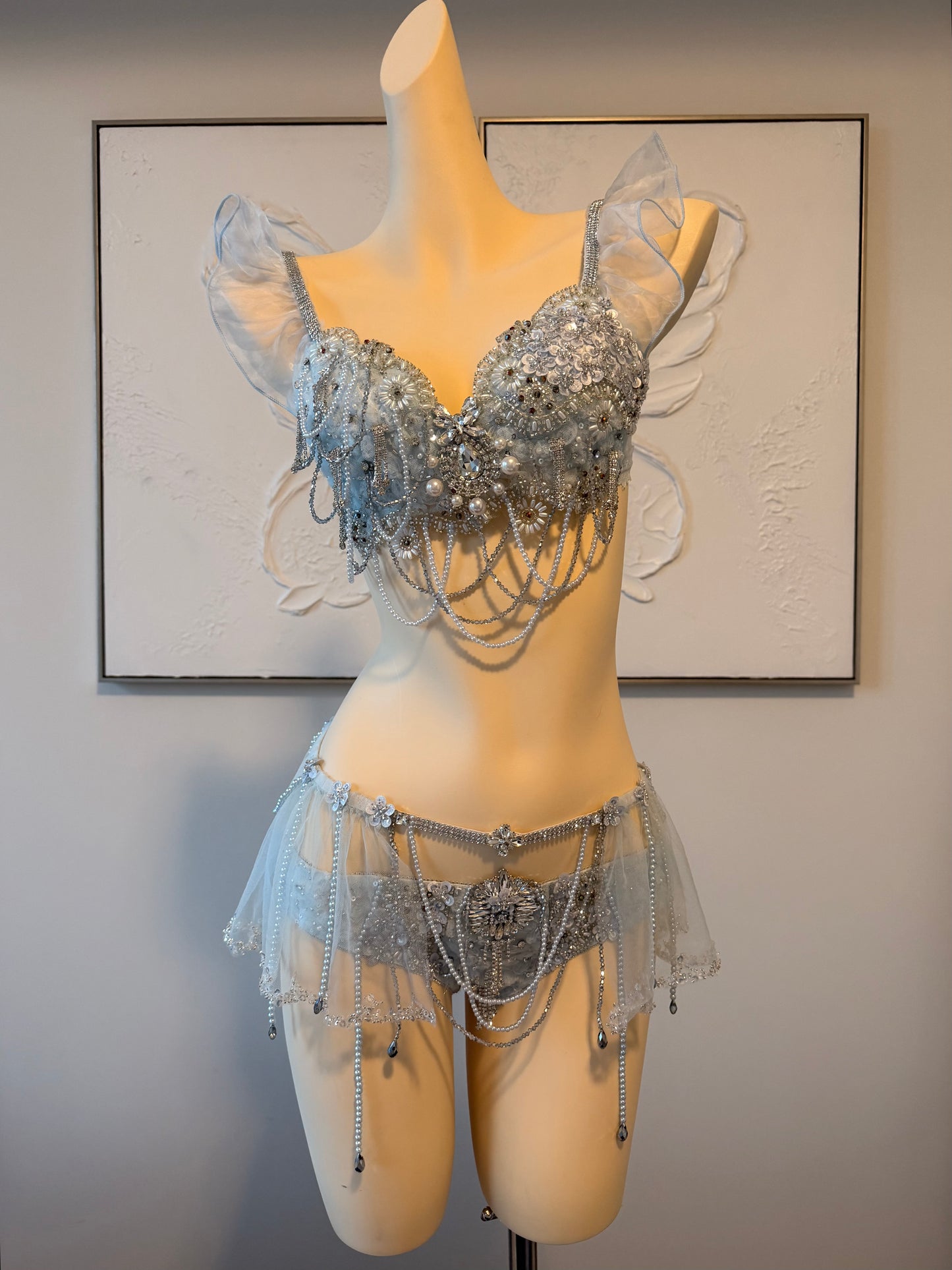 Frost Sparkle Rave Festival Outfit | Top + Bottom + Skirt