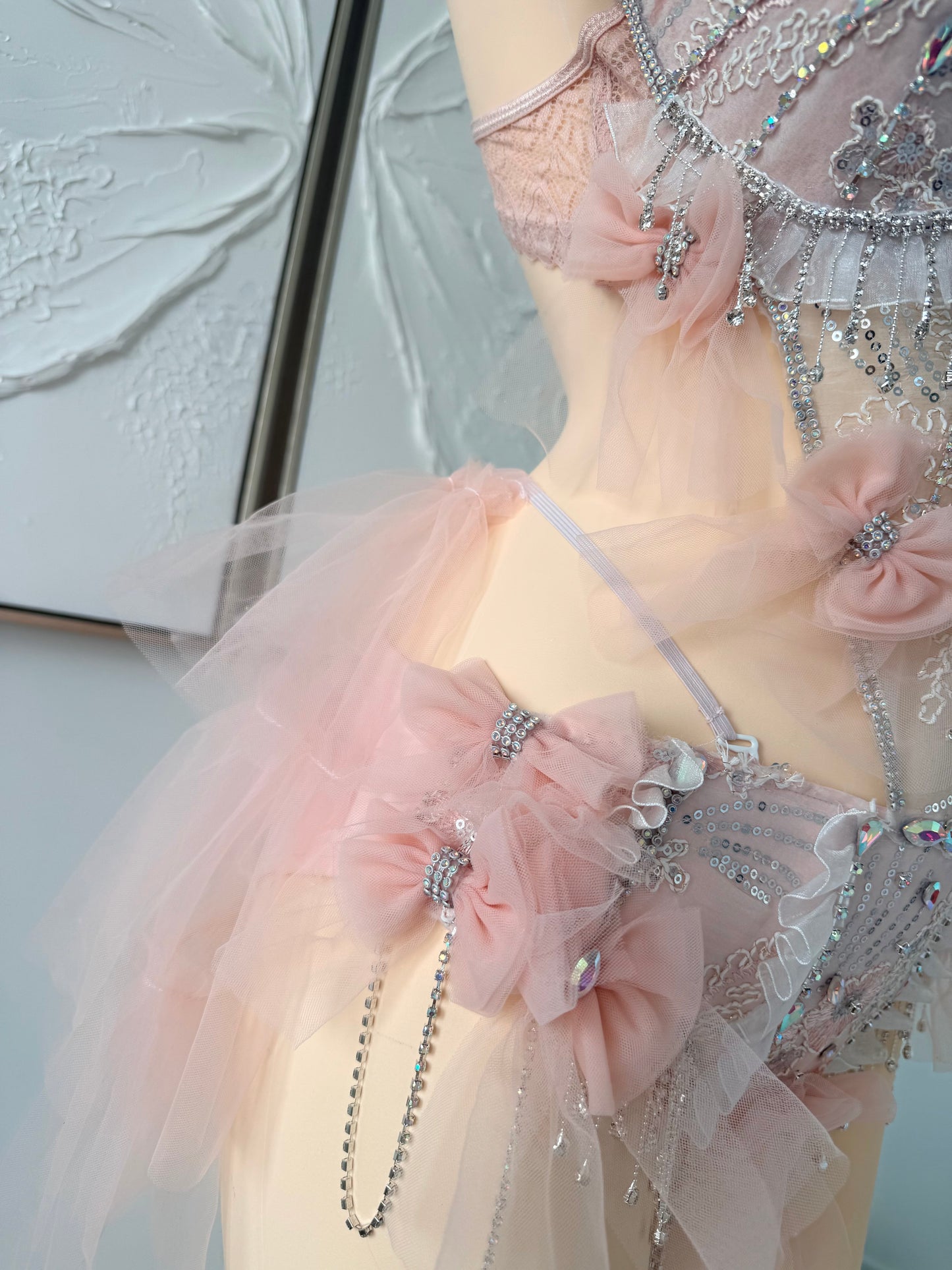 Soft Blush Rave Festival Outfit | Bodysuit
