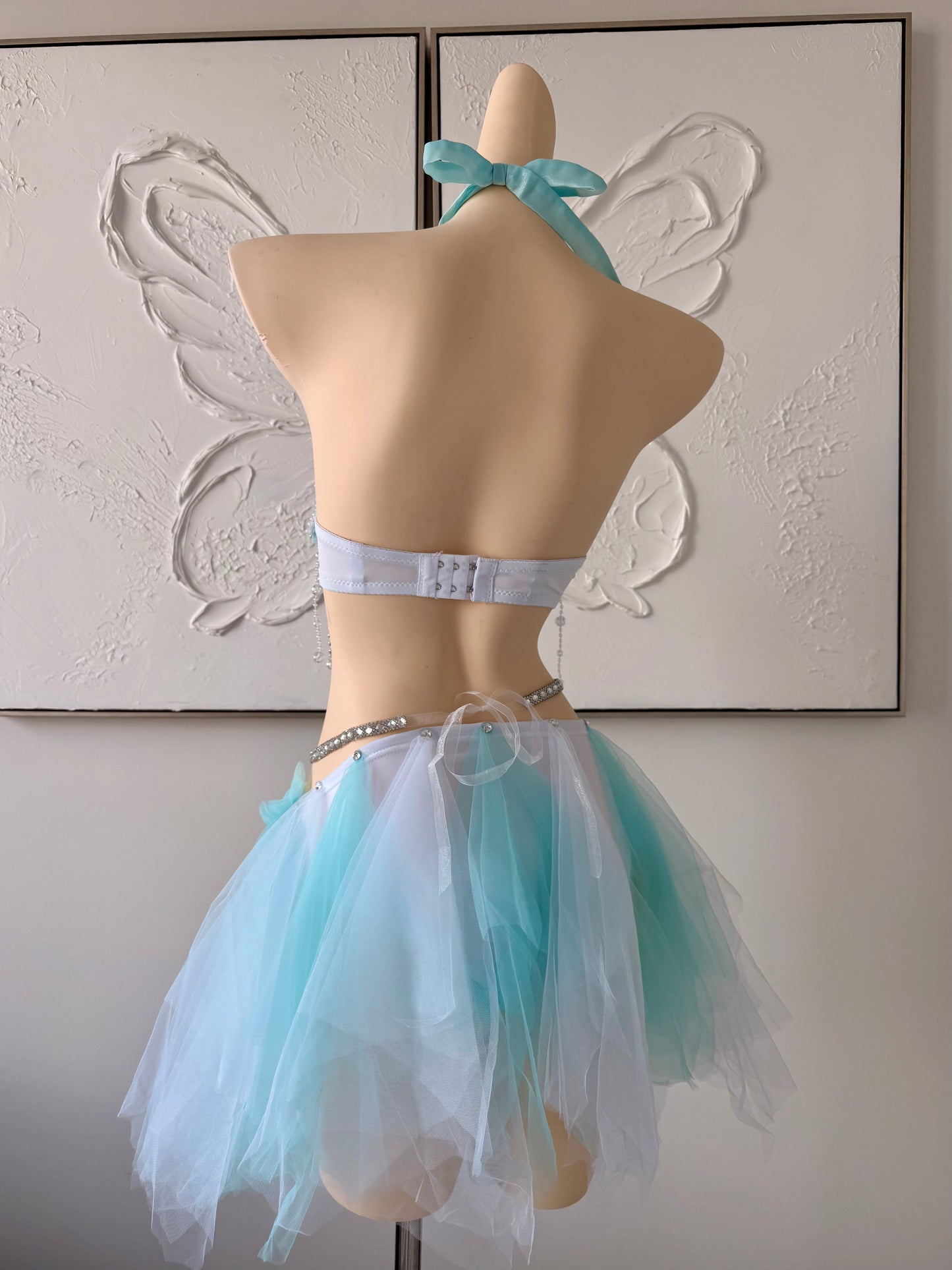 Seafoam Mermaid Rave Festival Outfit | Top + Bottom