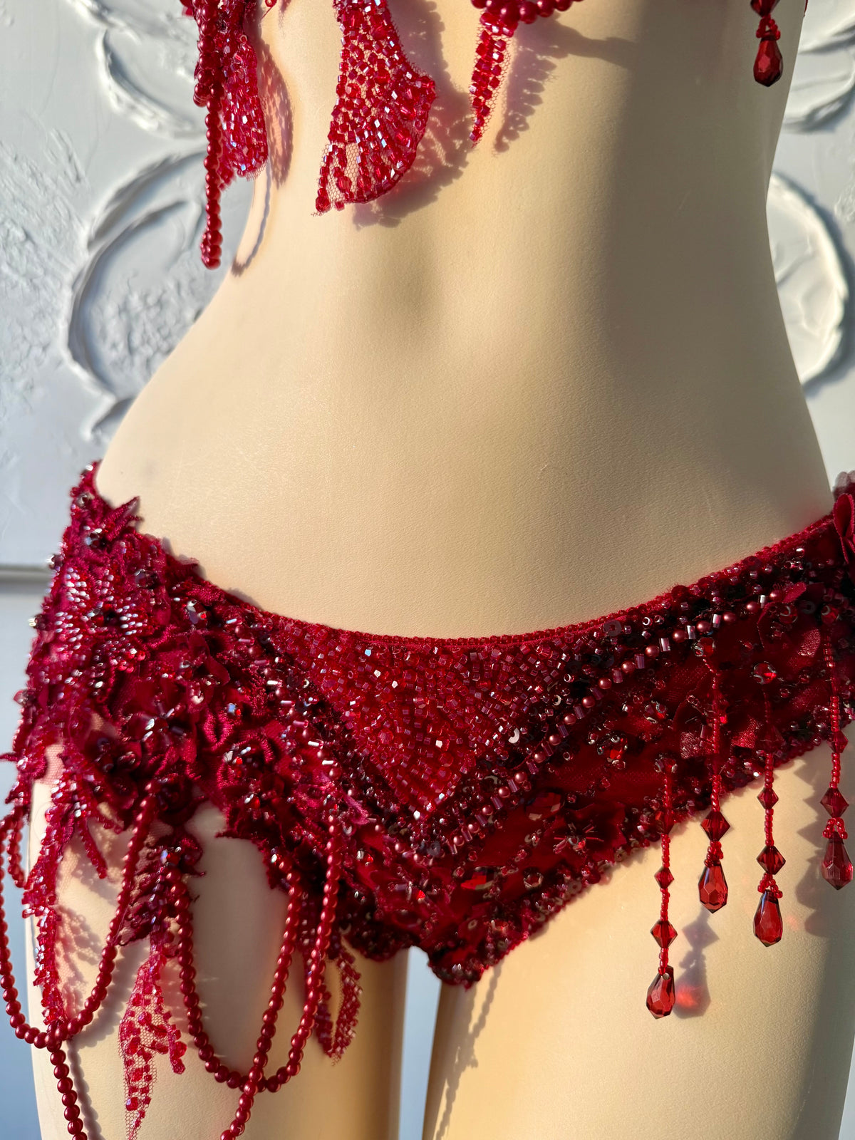 Scarlet Desire Rave Festival Outfit | Red Top + Bottom