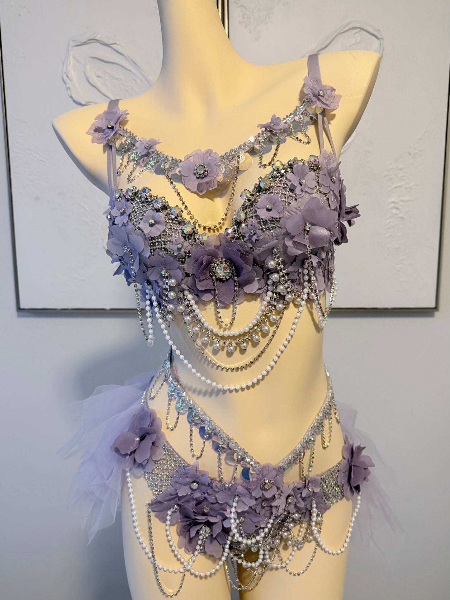3D Violet Muse Rave Festival Outfit | Top + Bottom