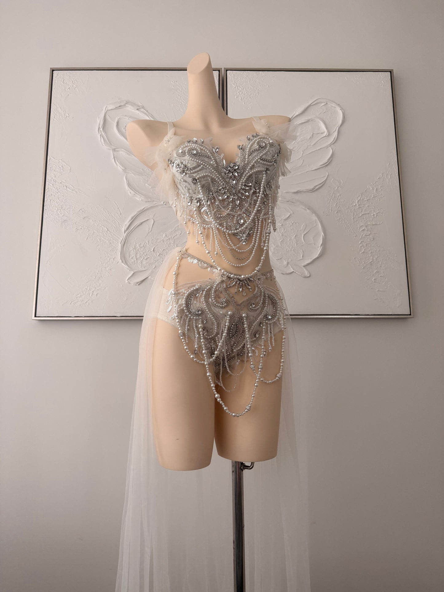 Aurora de Perle Rave Festival Outfit | Top + Bottom w Skirt