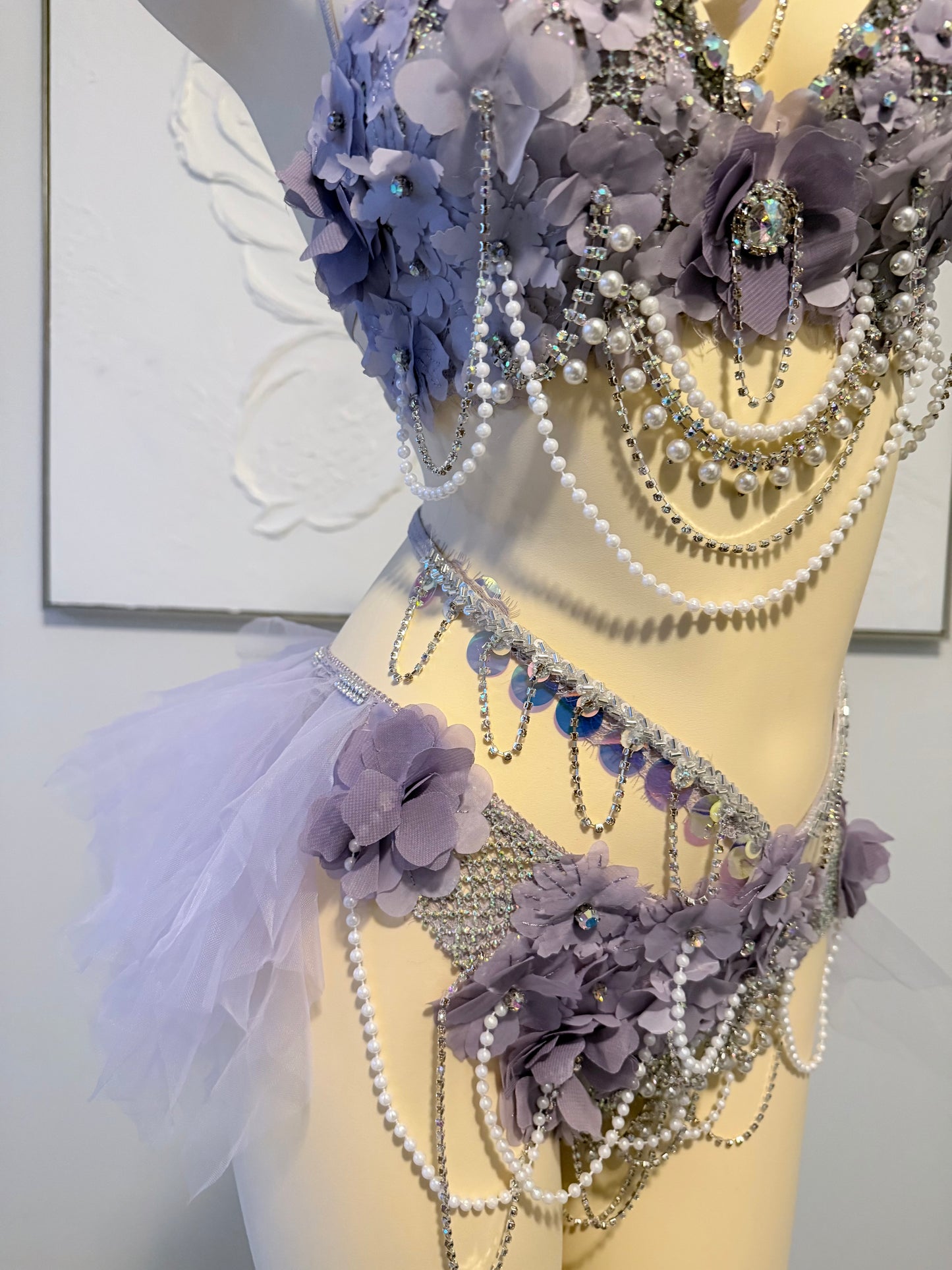 3D Violet Muse Rave Festival Outfit | Top + Bottom