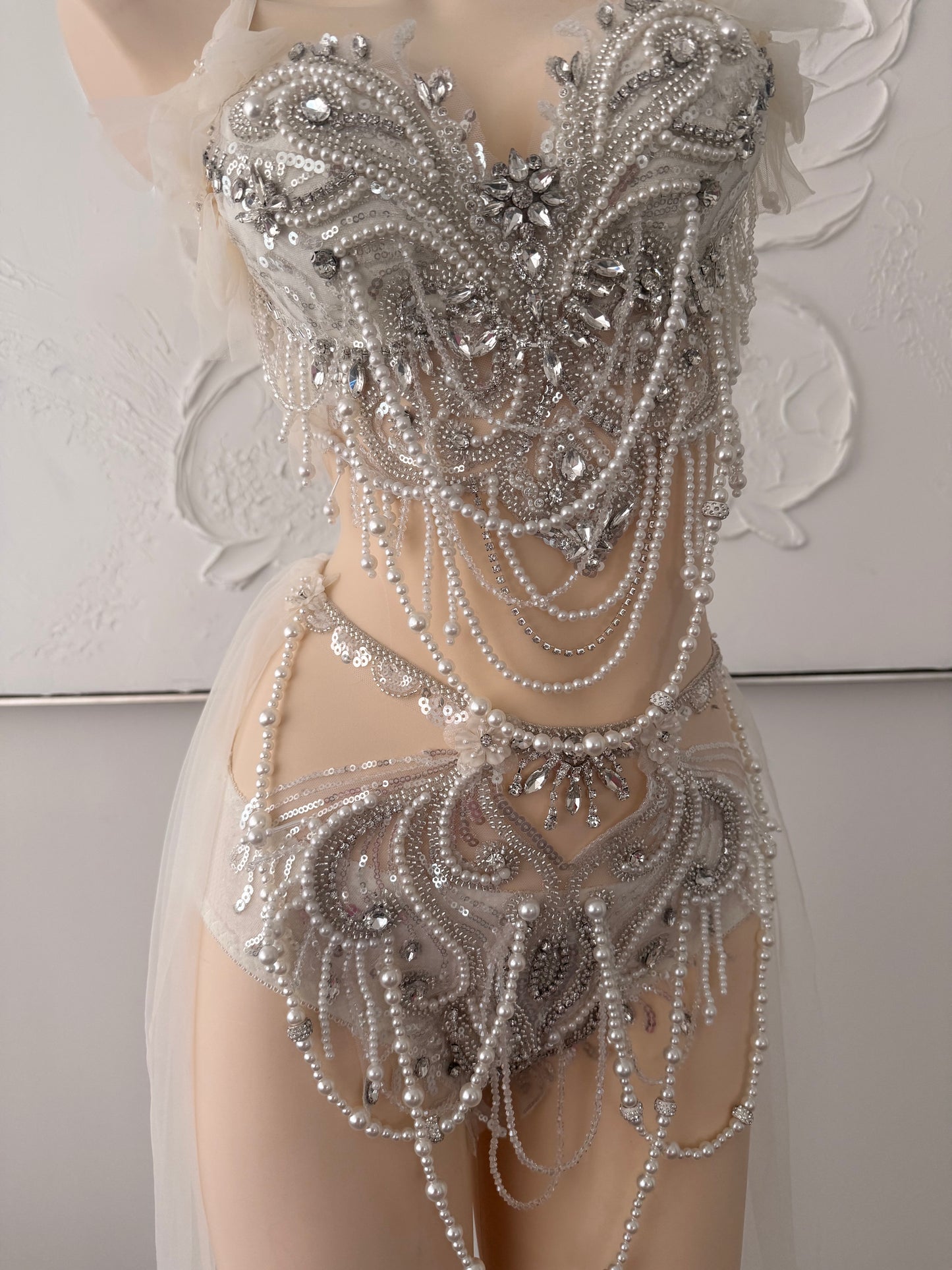 Aurora de Perle Rave Festival Outfit | Top + Bottom w Skirt