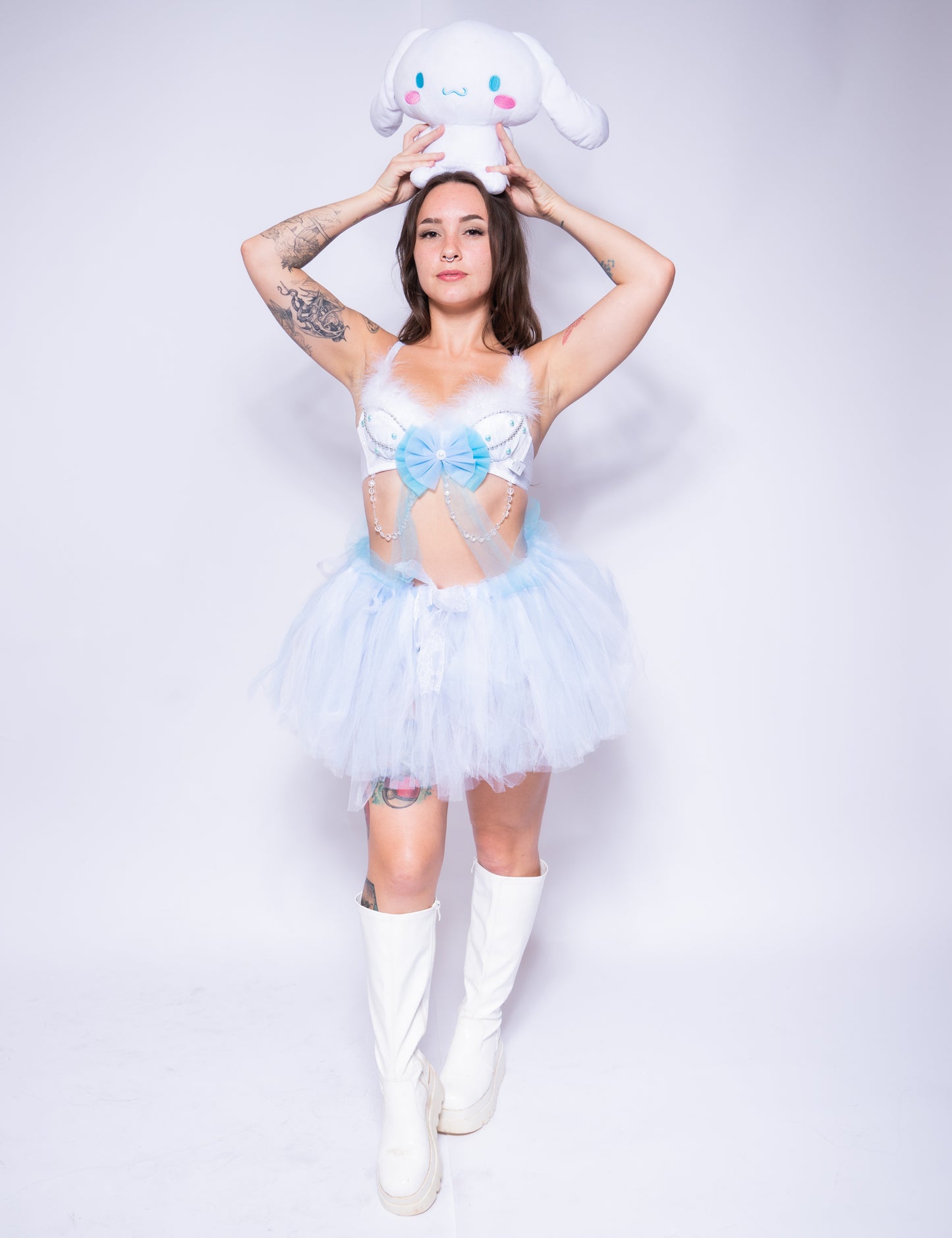 LED Bra + LED Tutu Skirt 2 Piece EDM Set / Festival Outfit