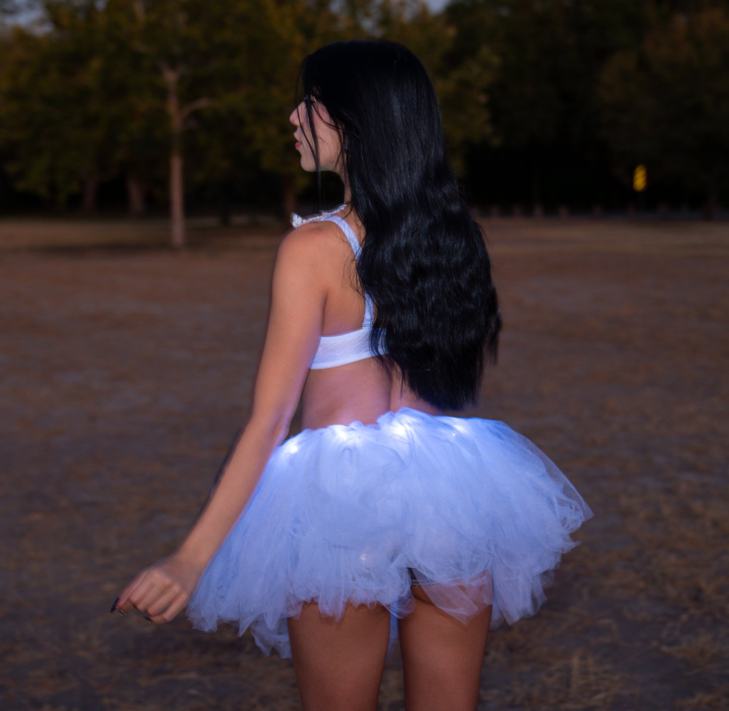 Electric Mermaid Festival Outfit | LED Bra + LED Tutu Skirt 2 Piece Set