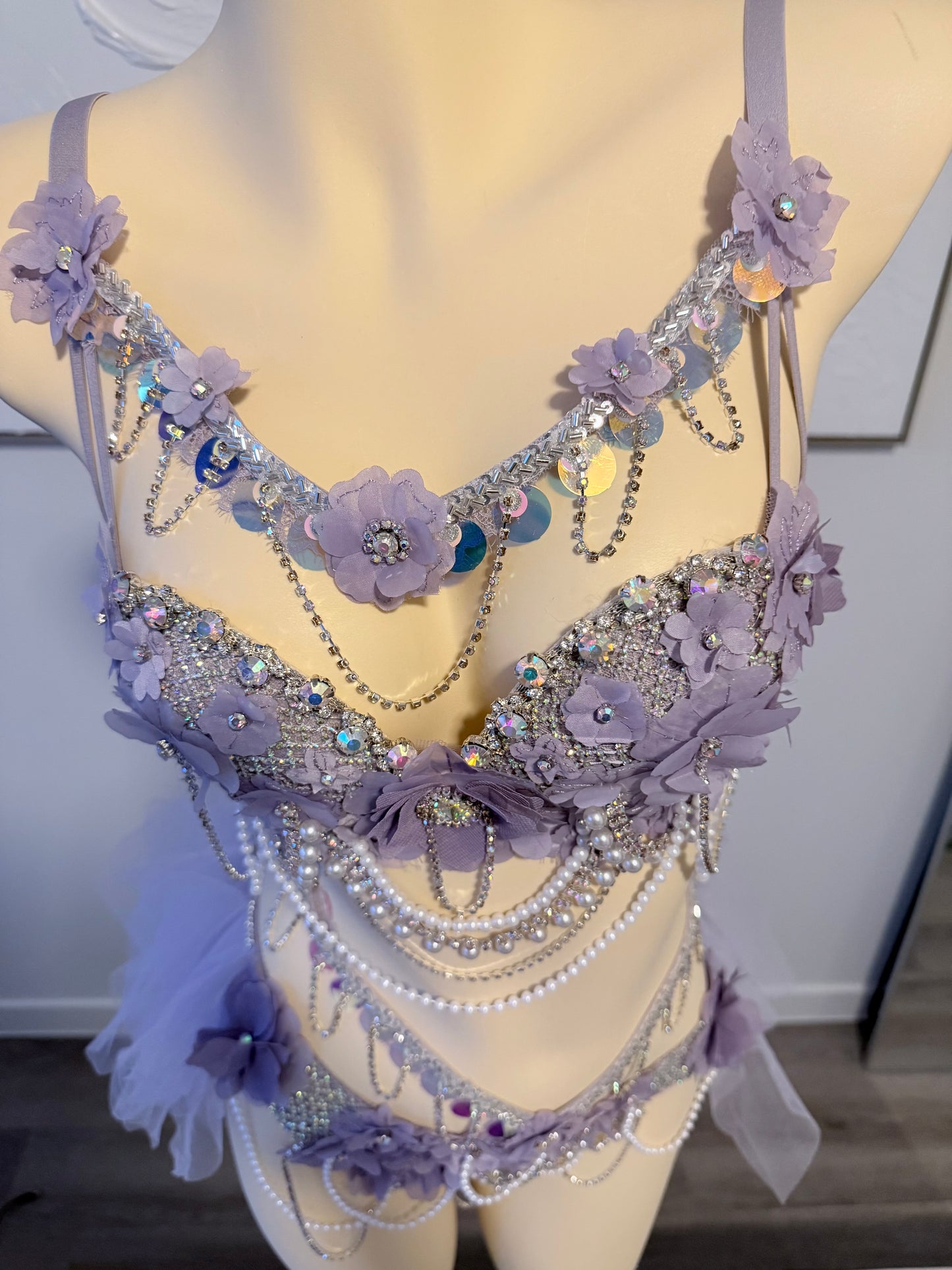 3D Violet Muse Rave Festival Outfit | Top + Bottom