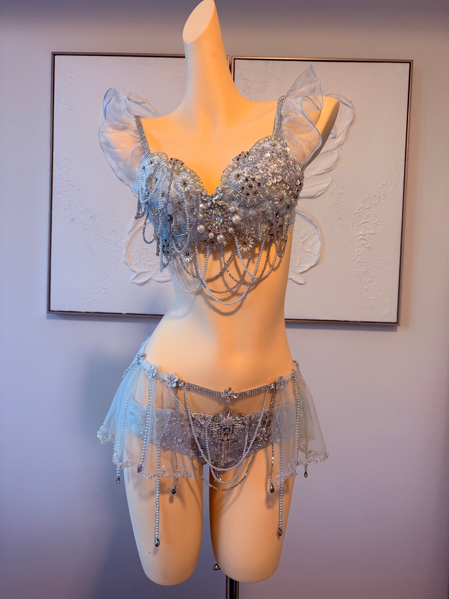 Frost Sparkle Rave Festival Outfit | Top + Bottom + Skirt