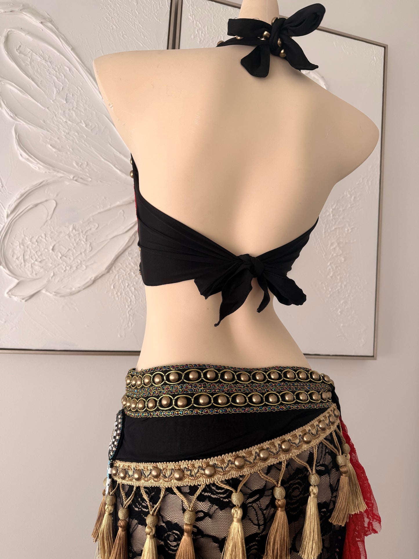 Lace Enchantress | Rave Festival Outfit | Top + Skirt 2 Piece Set